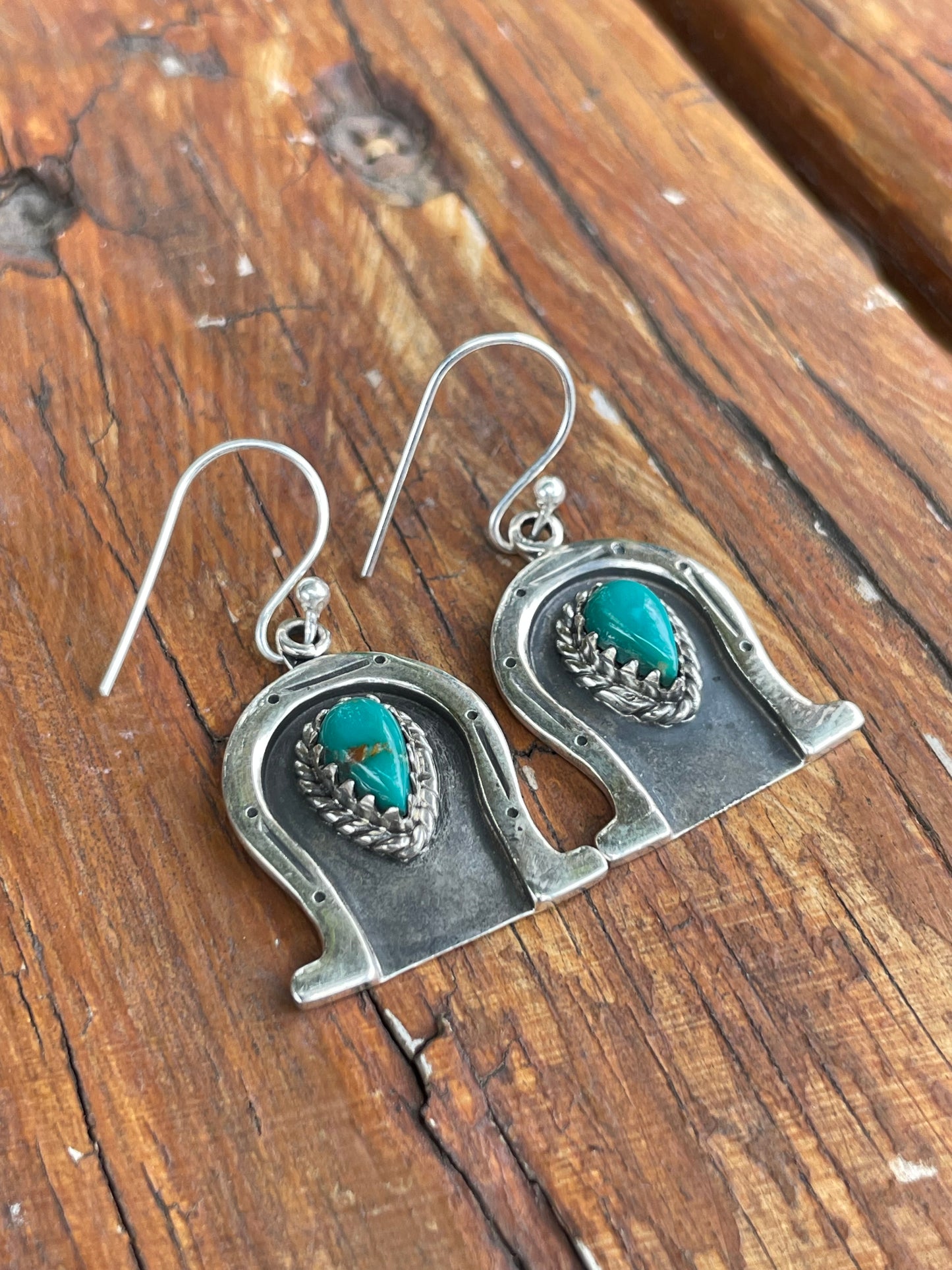 Kingman Turquoise Dangle Earrings | 925 Sterling Silver B976