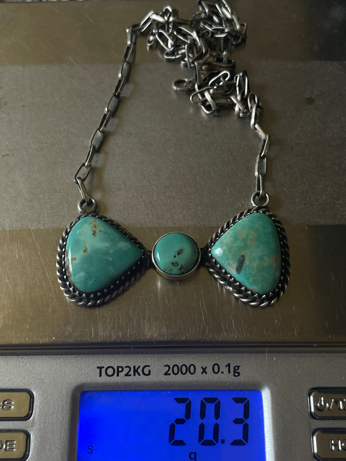 Turquoise Bow Necklace | 925 Sterling Silver D235