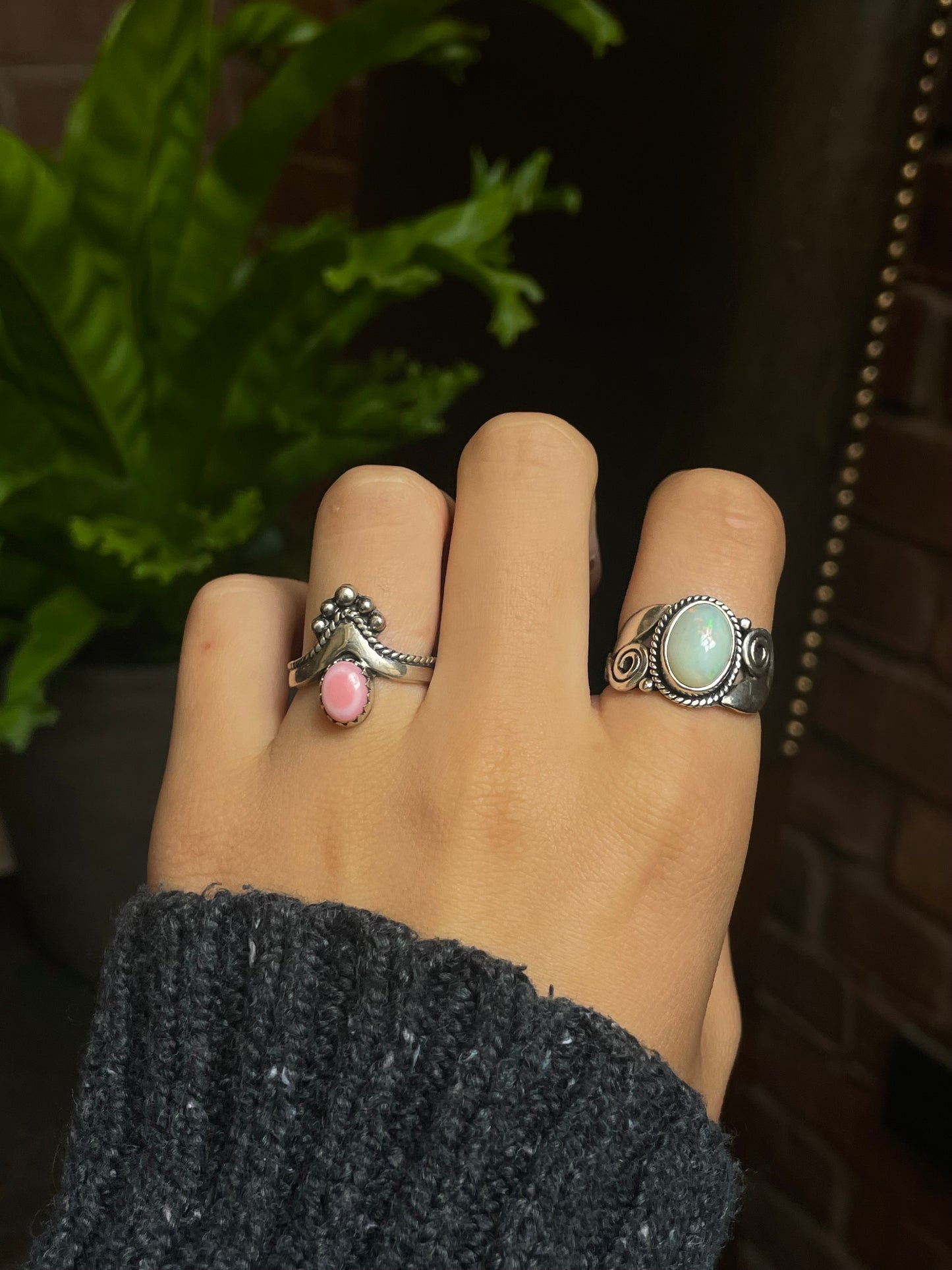 Pink Conch Ring Size 7.75 | 925 Sterling Silver G147
