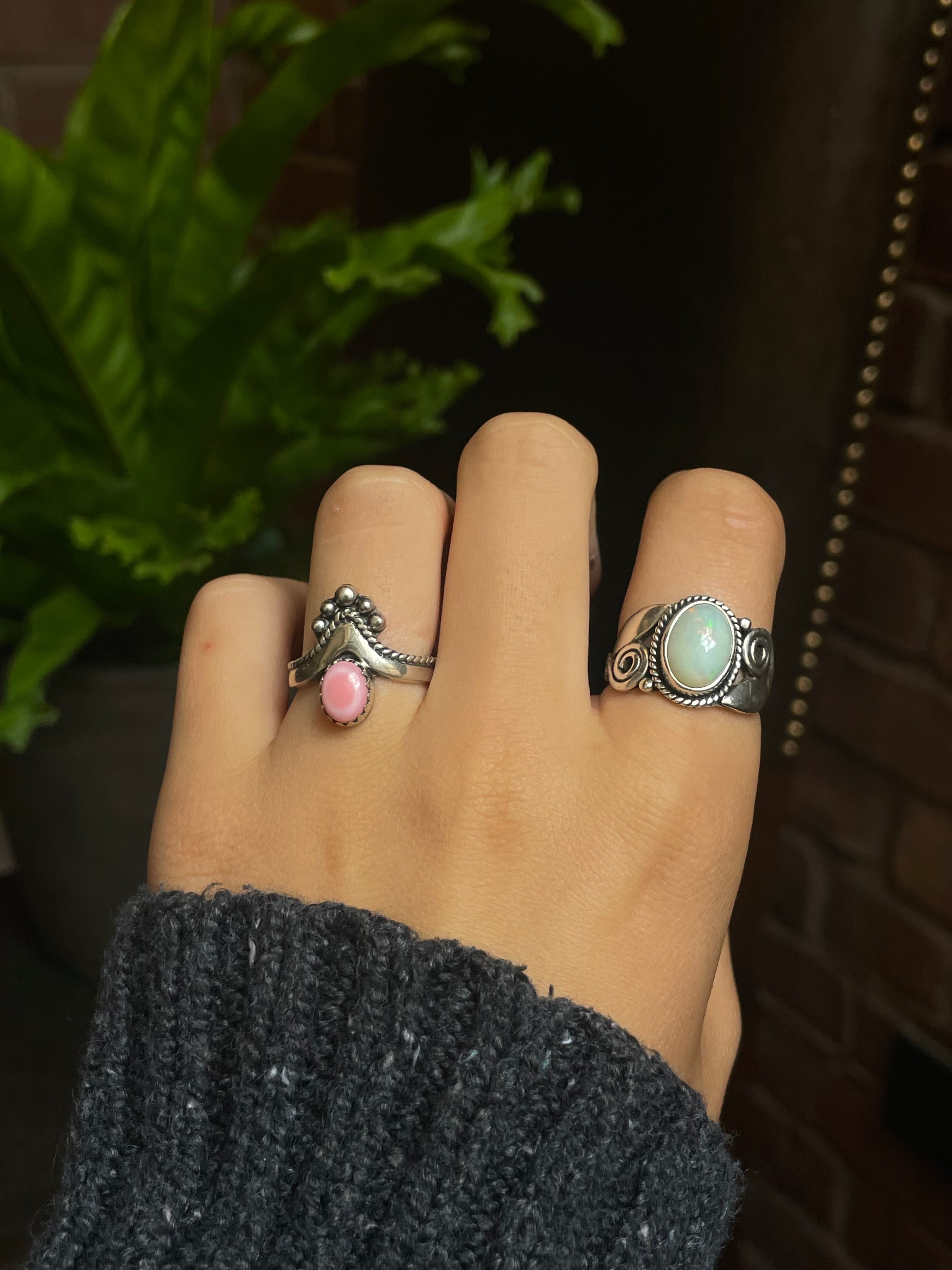 Pink Conch Ring Size 7.75 | 925 Sterling Silver G147