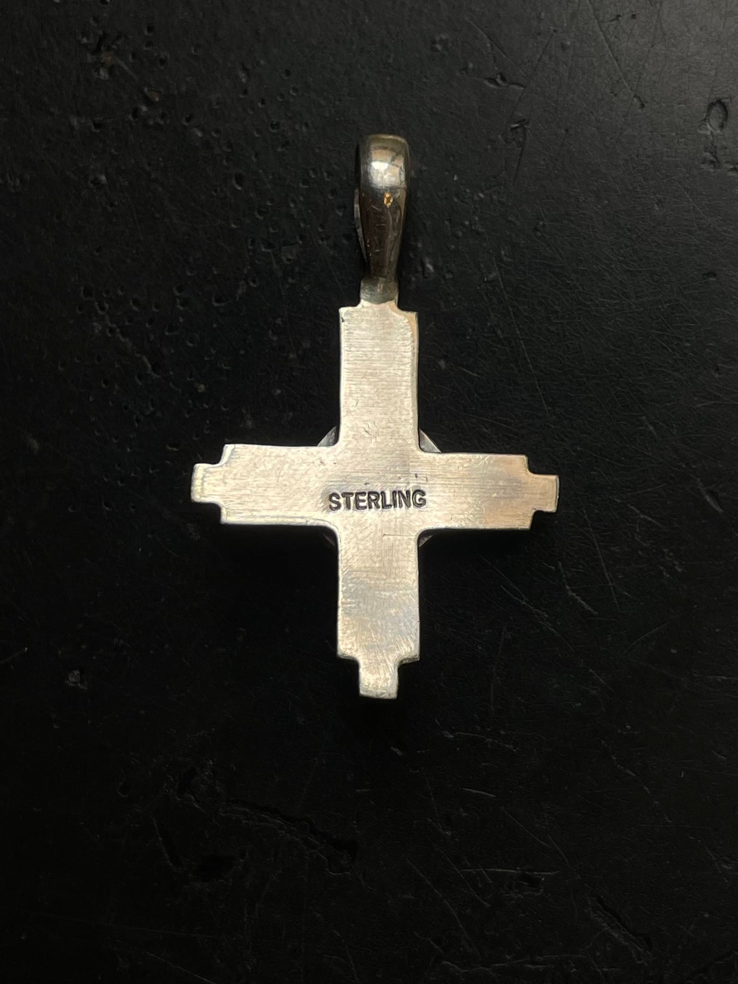 Pink Conch Zia Cross Pendant | 925 Sterling Silver E963