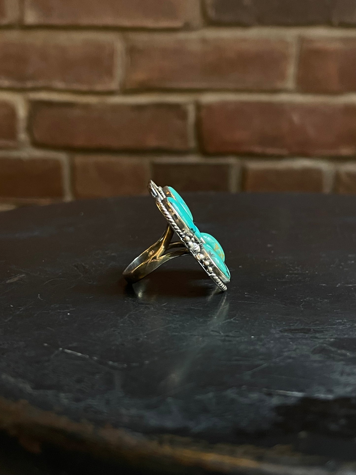 Turquoise Butterfly Ring Size 7.75 | Sterling Silver E865
