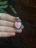 Pink Conch Heart Pendant | 925 Sterling Silver C910