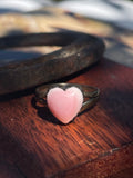 Pink Conch Heart Ring | 925 Sterling Silver | Size 7.75 D365