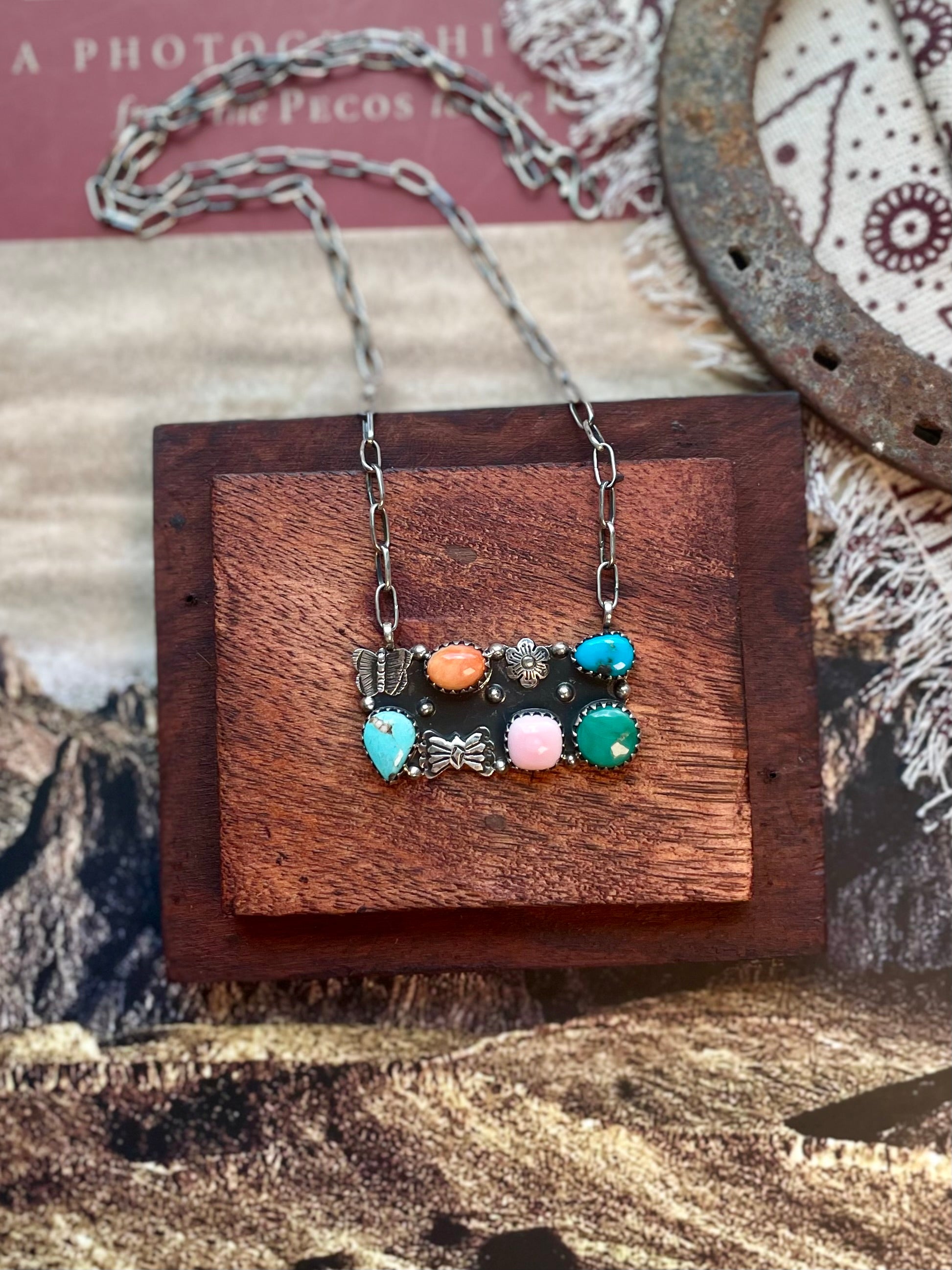 Multi-Stone Butterfly Necklace | 925 Sterling Silver D224