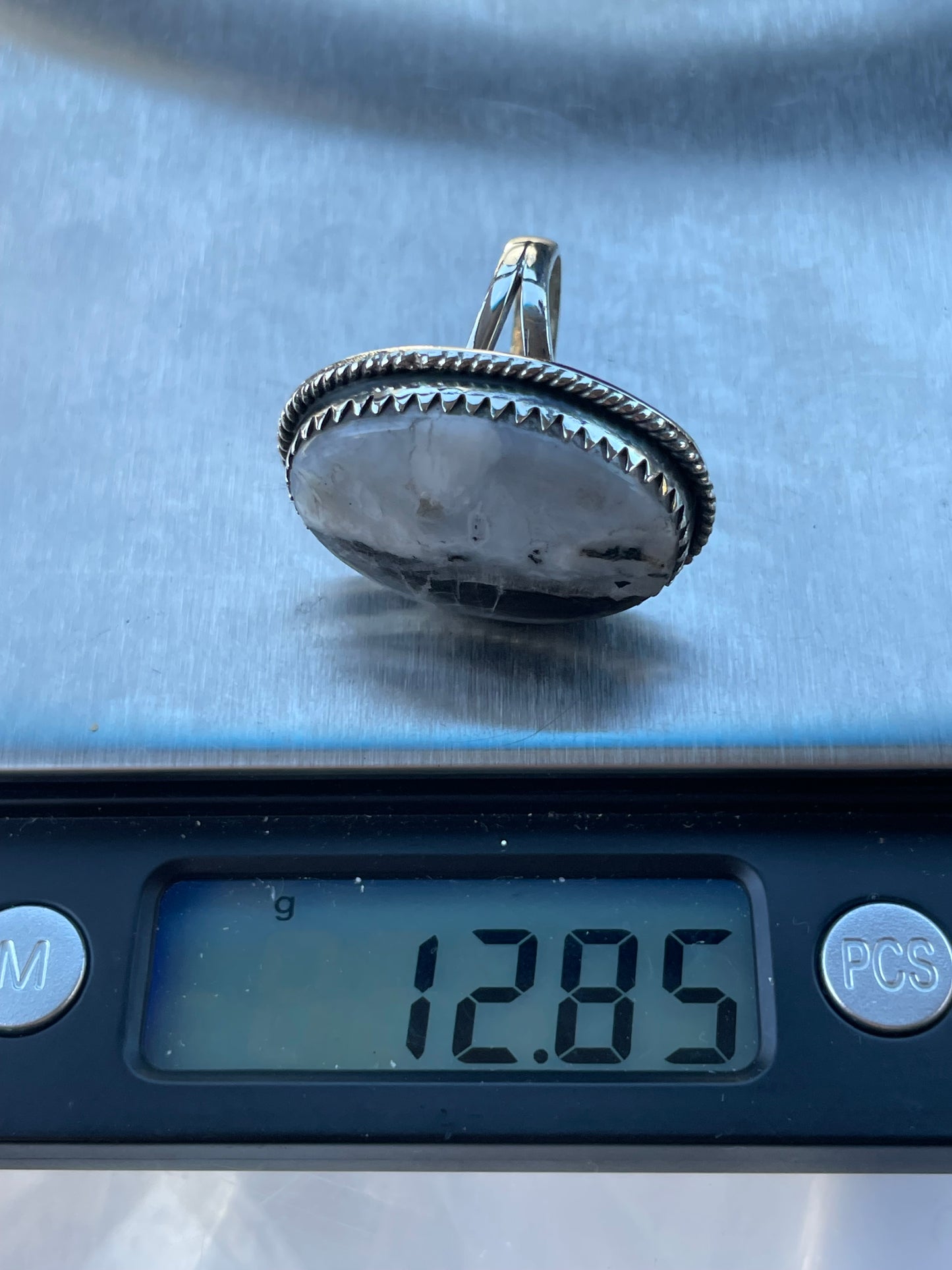 White Buffalo Ring | Sterling Silver 925 | Size 7 C732
