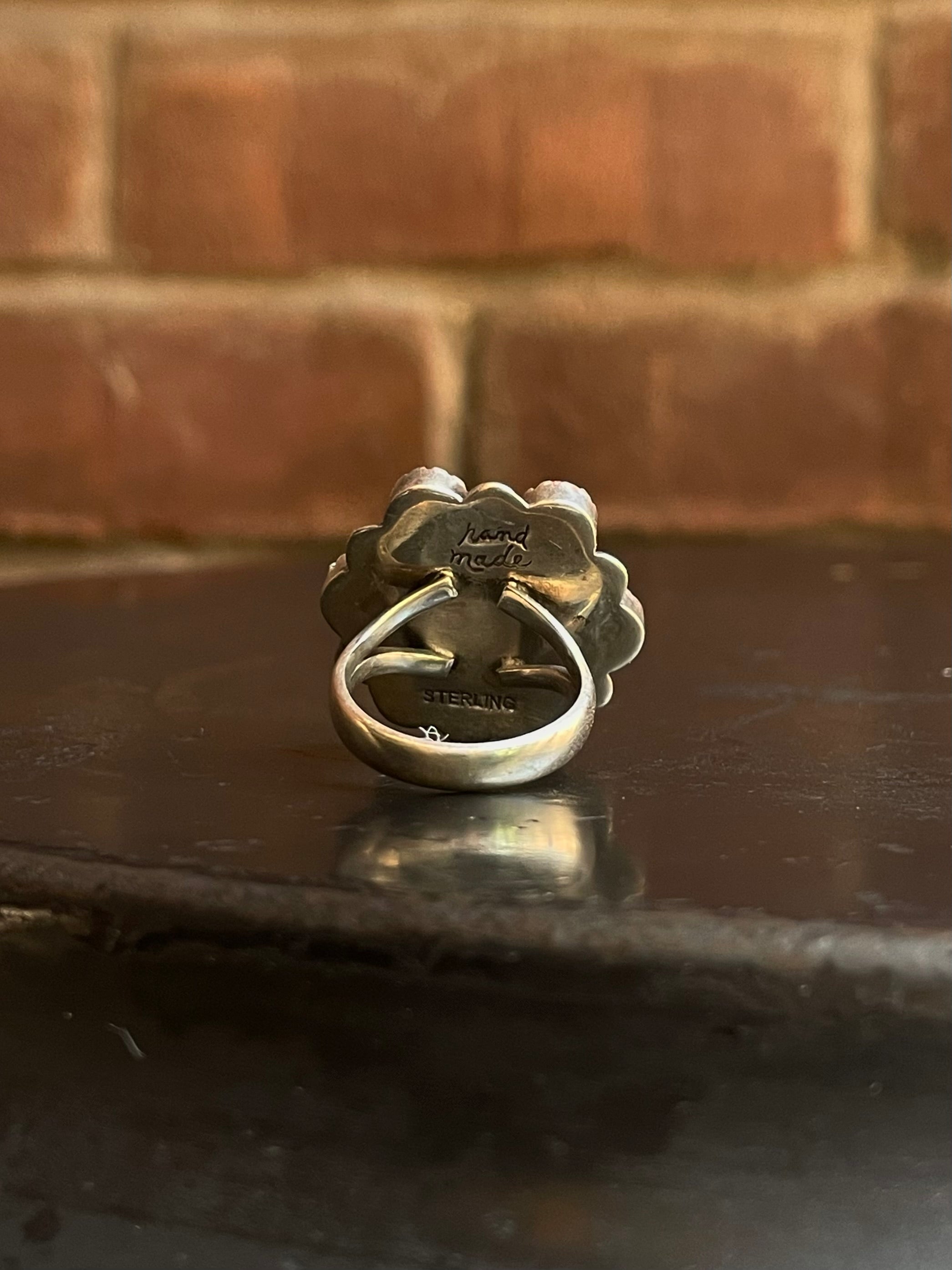 Spiny Oyster Flower Ring Size 6 | 925 Sterling Silver G545
