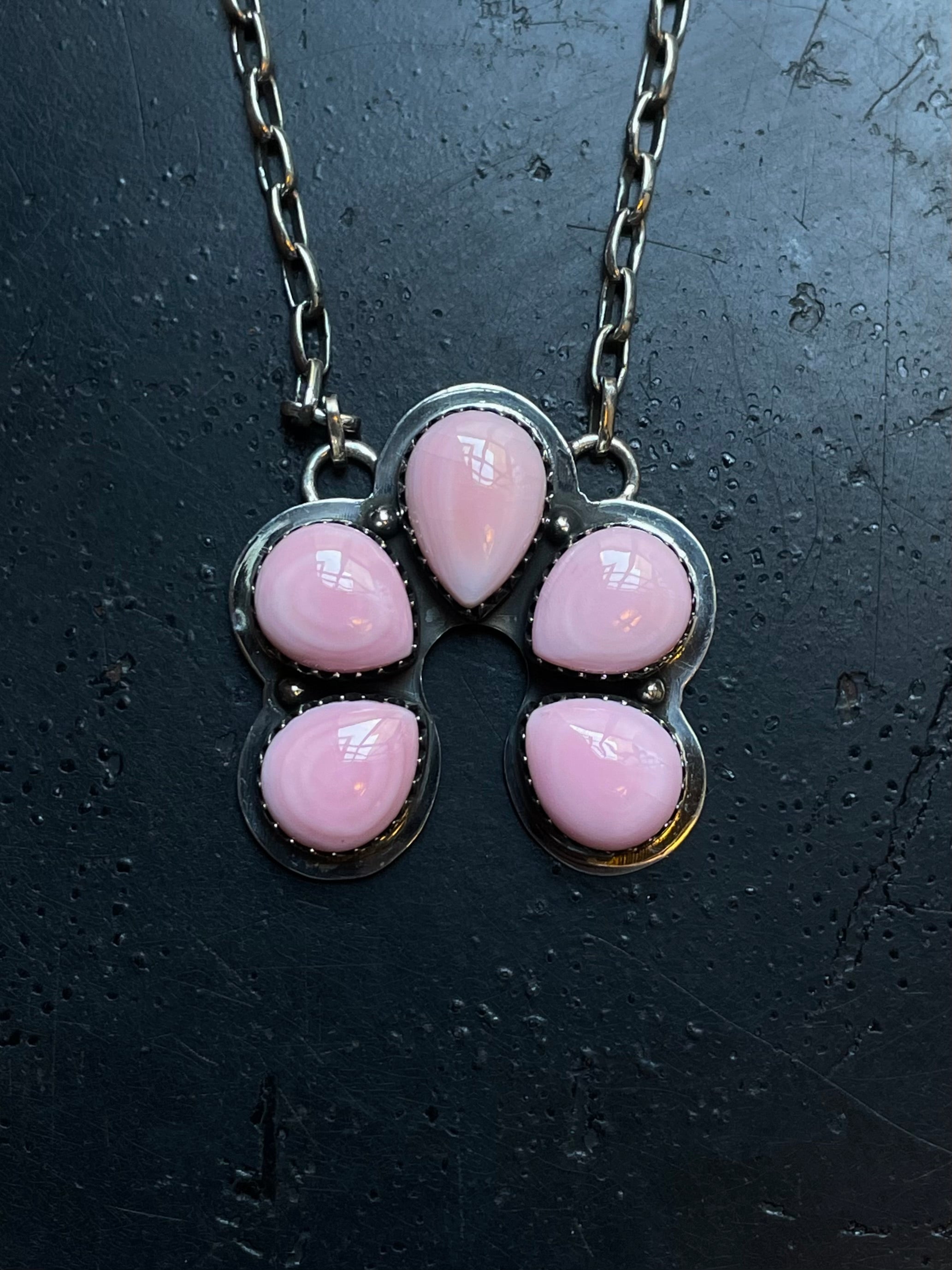 Pink Conch Naja Necklace | 925 Sterling Silver E327