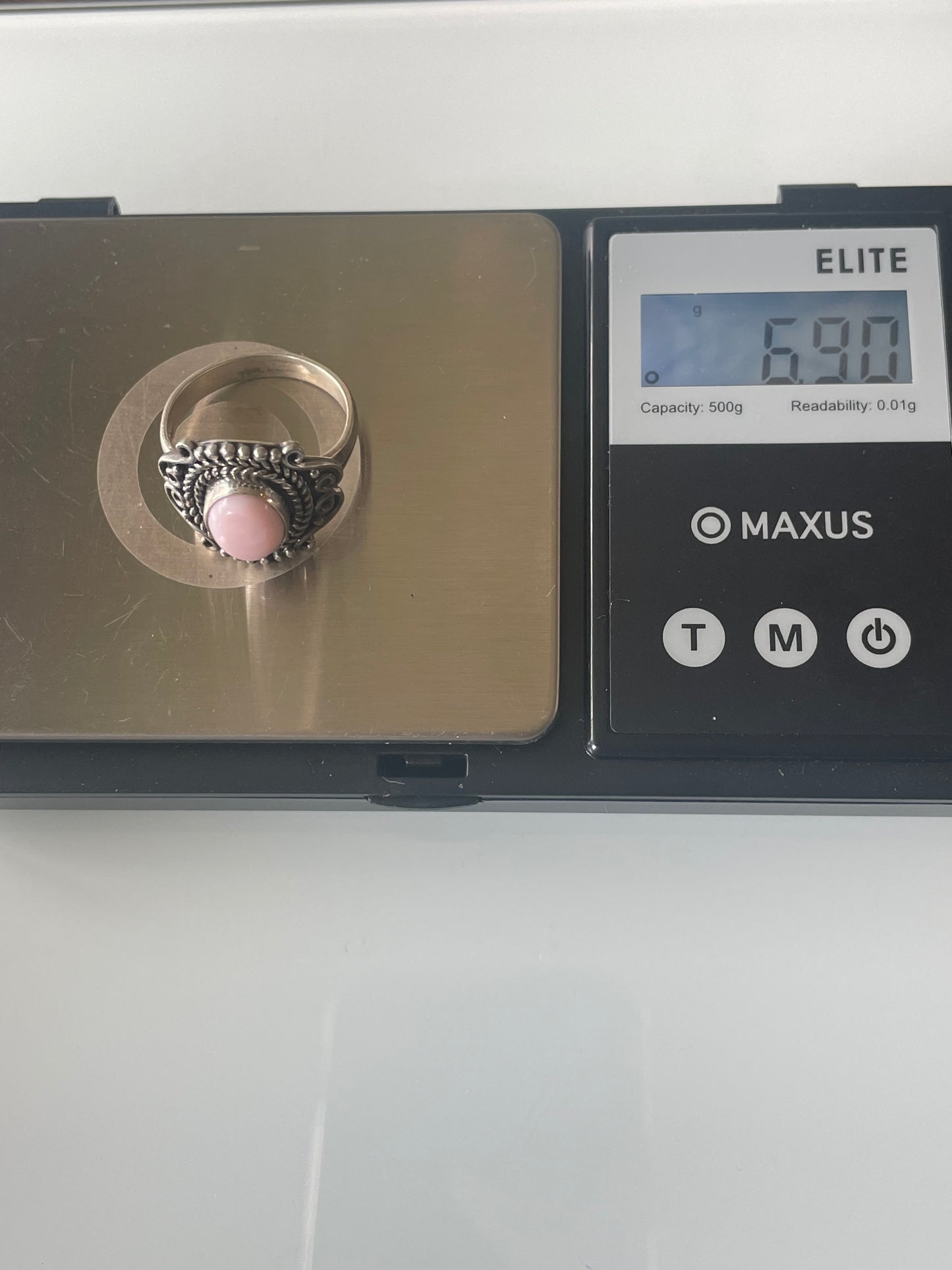 Pink Conch Ring Size 10 | 925 Sterling Silver G112