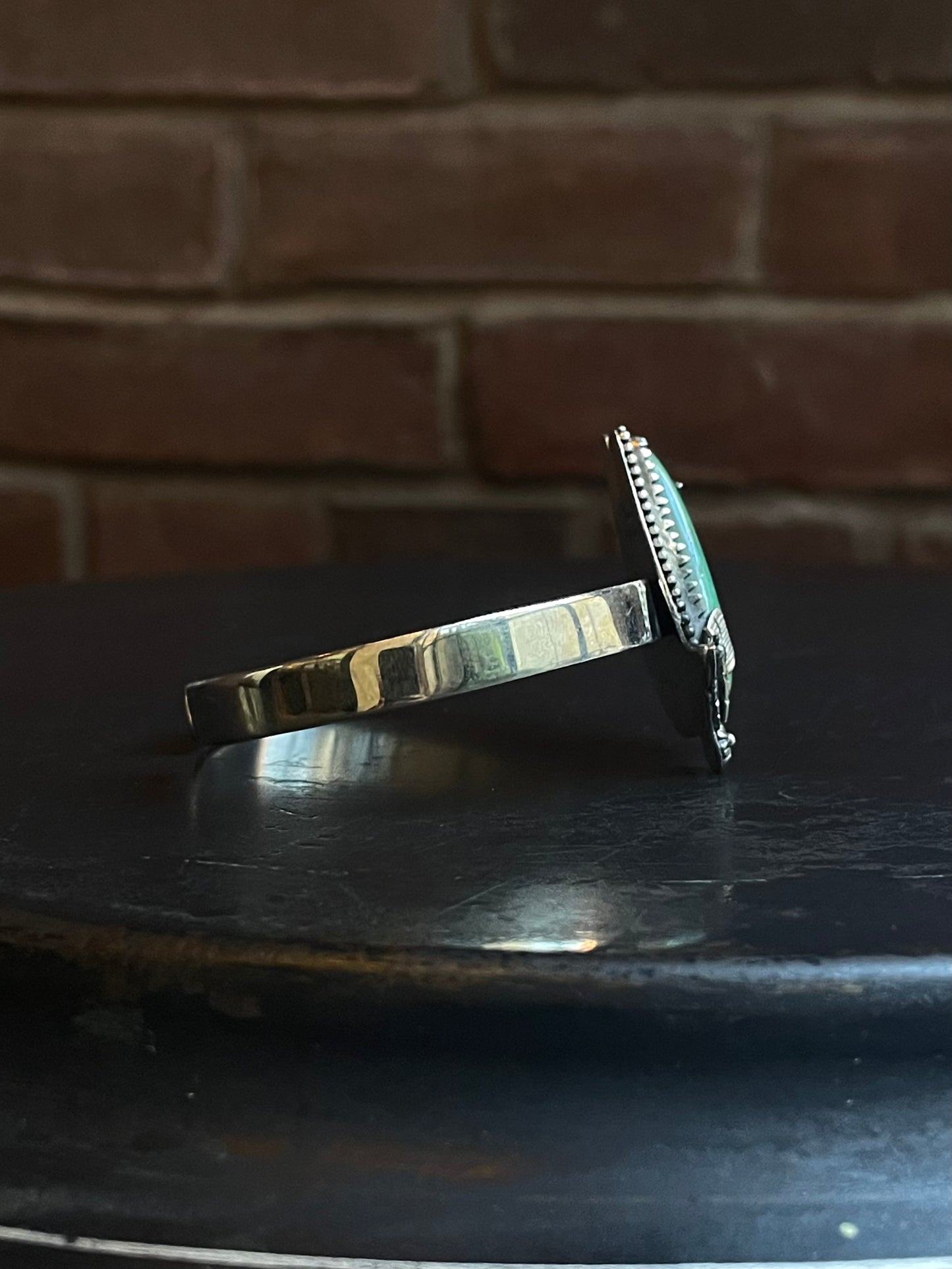 Kingman Turquoise Floral Butterfly Cuff | 925 Sterling Silver E490