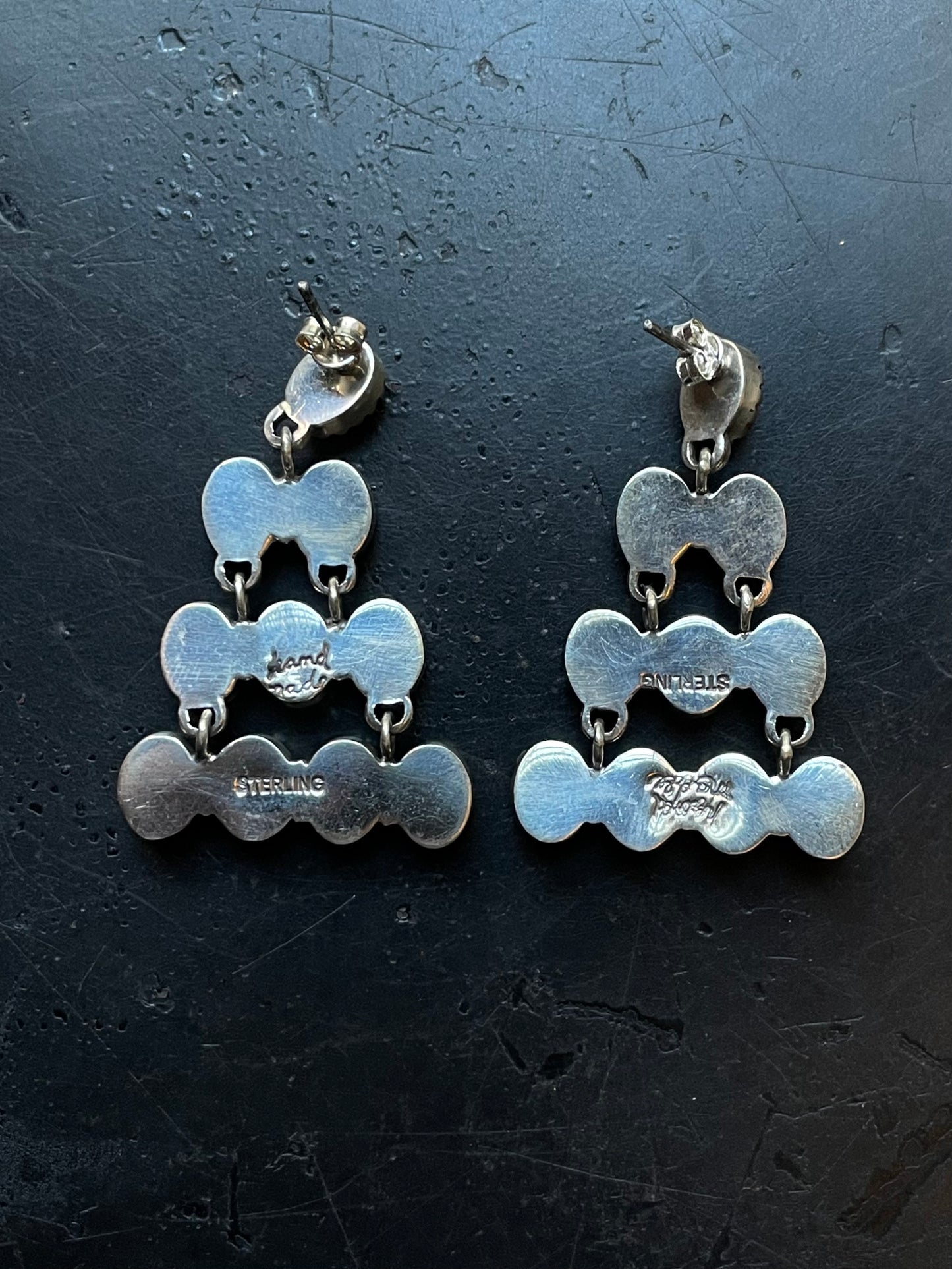 Spiny Oyster Cluster Dangle Earrings | Sterling Silver E944