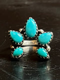 Kingman Turquoise Naja Ring Size 6 | 925 Sterling Silver G488