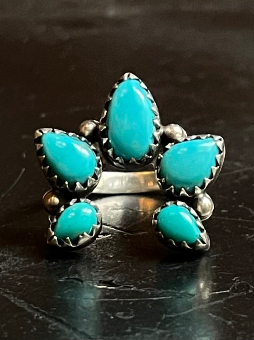 Kingman Turquoise Naja Ring Size 6 | 925 Sterling Silver G488