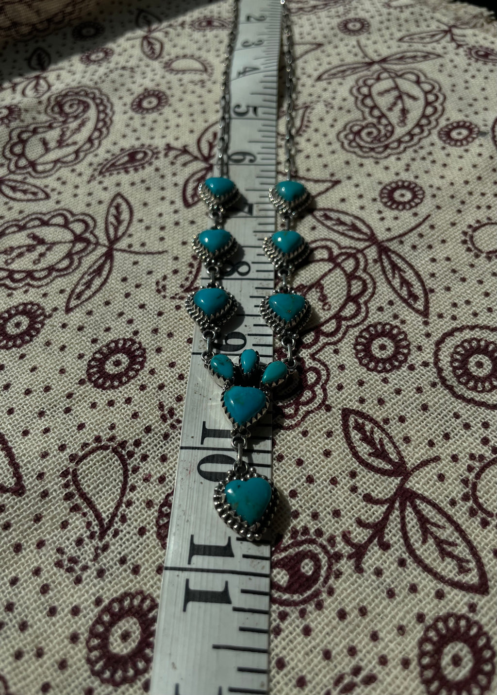 Kingman Turquoise Heart Necklace | 925 Sterling Silver E619