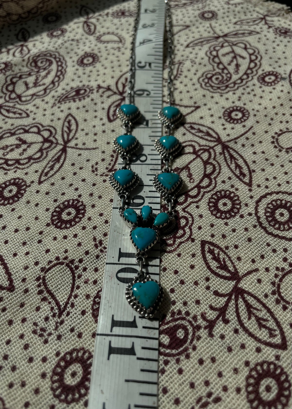 Kingman Turquoise Heart Necklace | 925 Sterling Silver E619