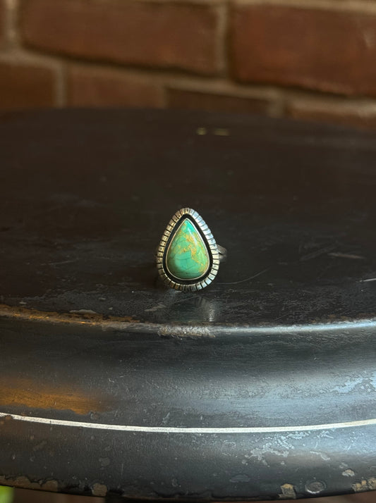 Turquoise Ring | 925 Sterling Silver | Size 7.5 C263
