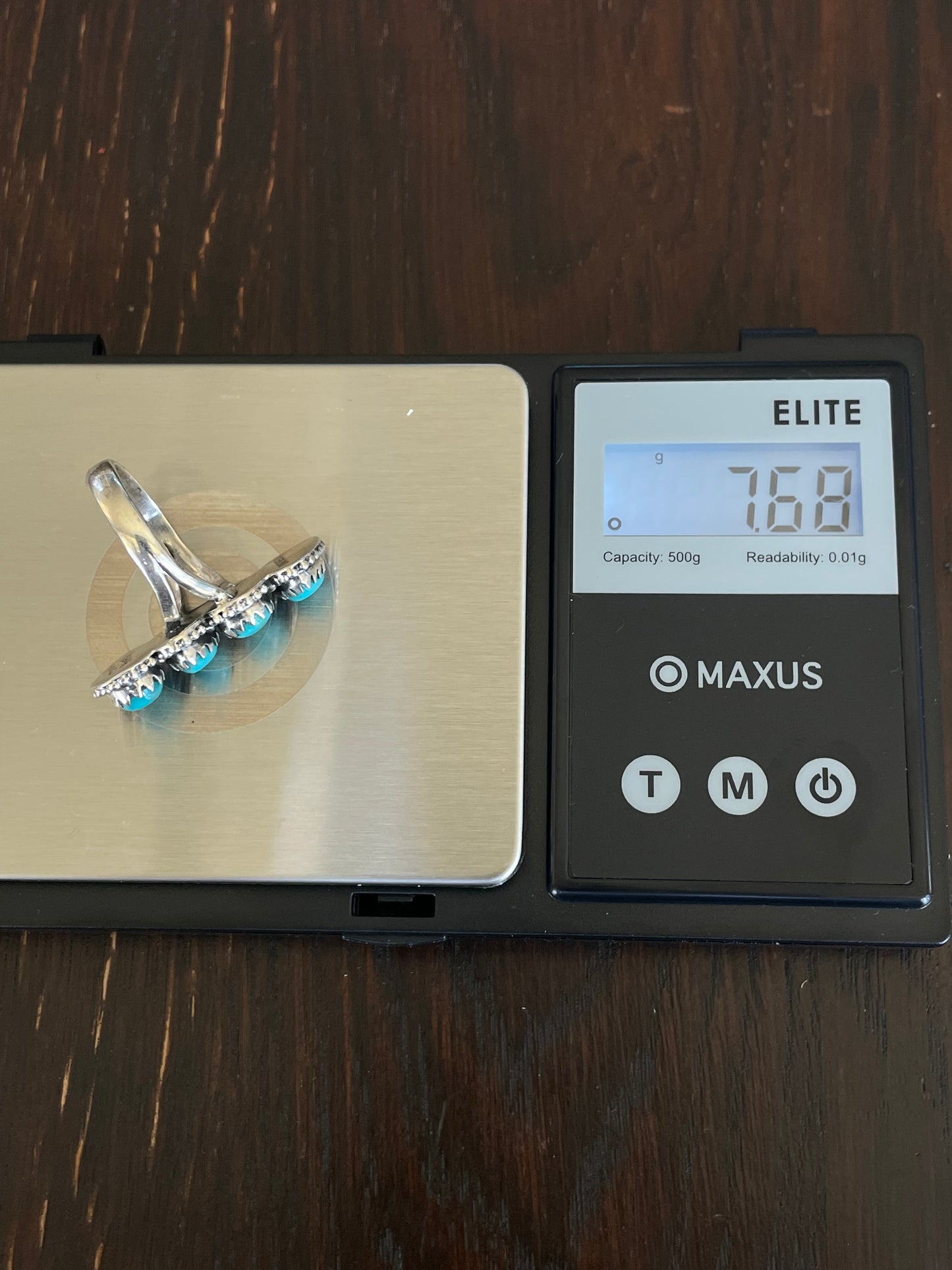 Turquoise Teardrop Ring Size 8| Sterling Silver E890