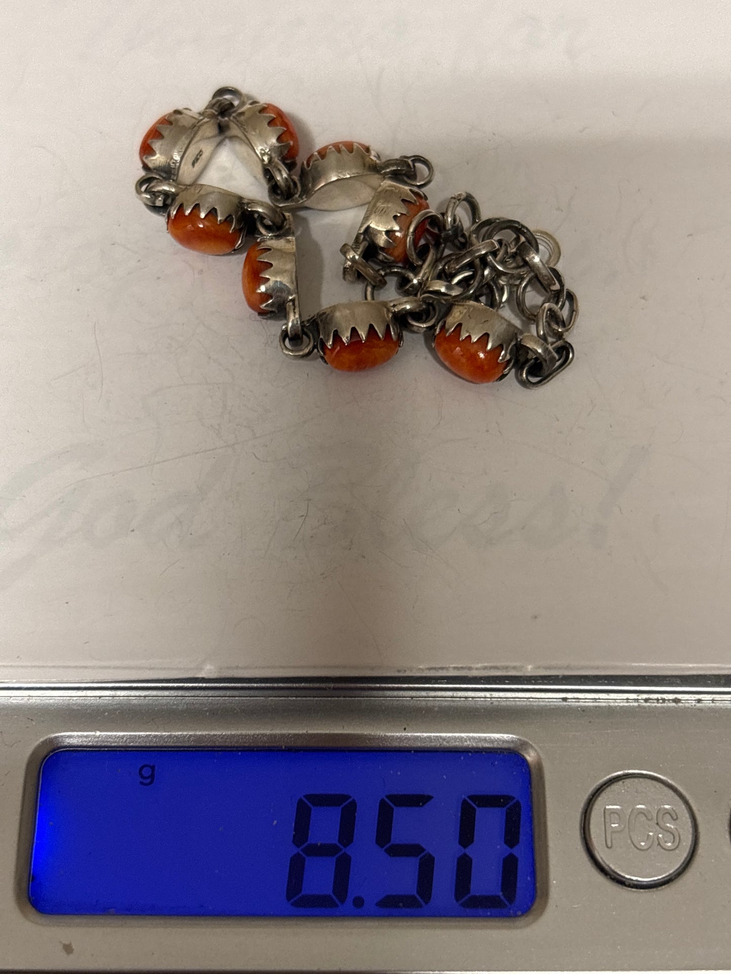Spiny Oyster Link Bracelet | 925 Sterling Silver E109