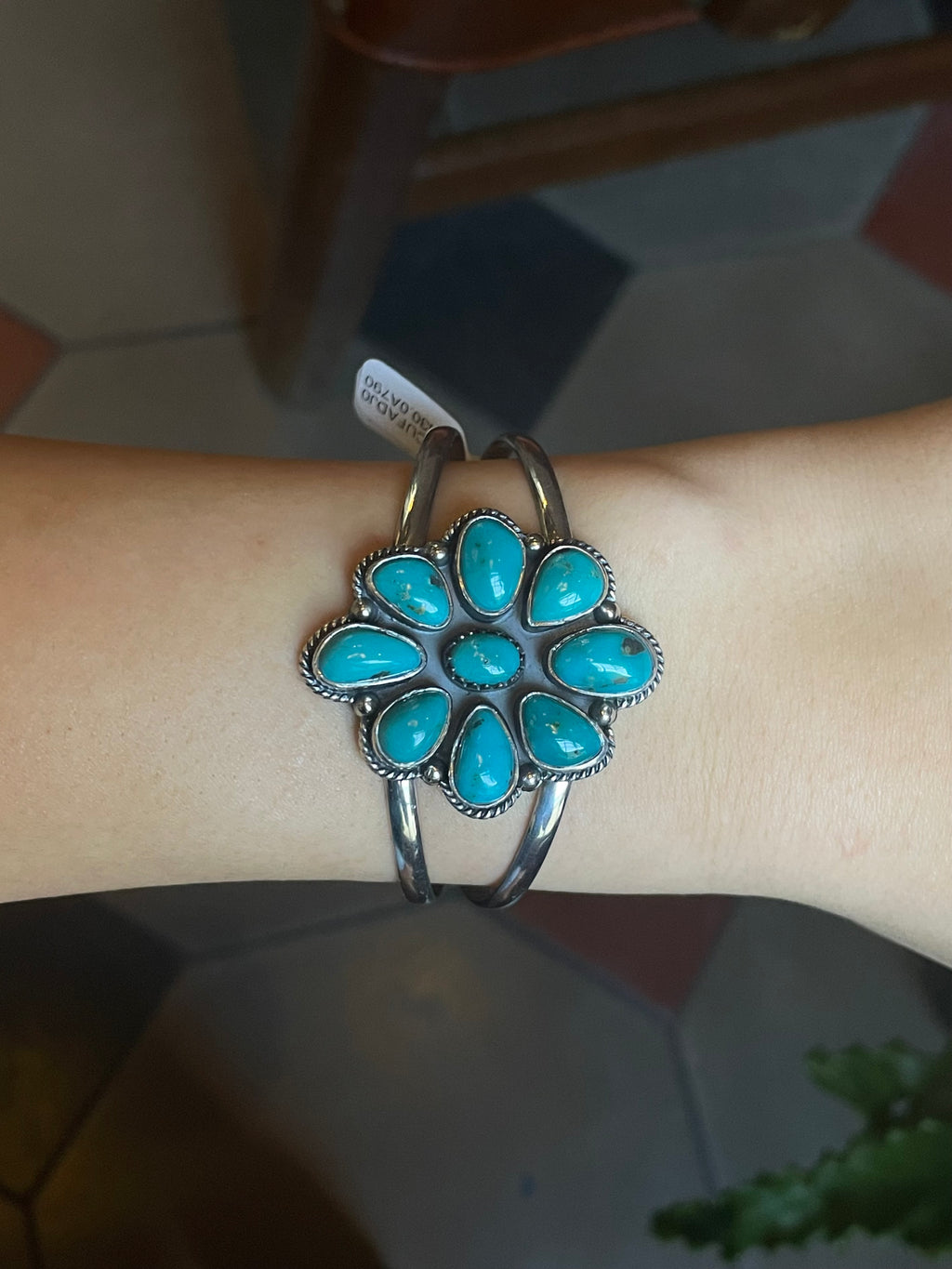 Kingman Turquoise Adjustable Cuff | Sterling Silver | A790