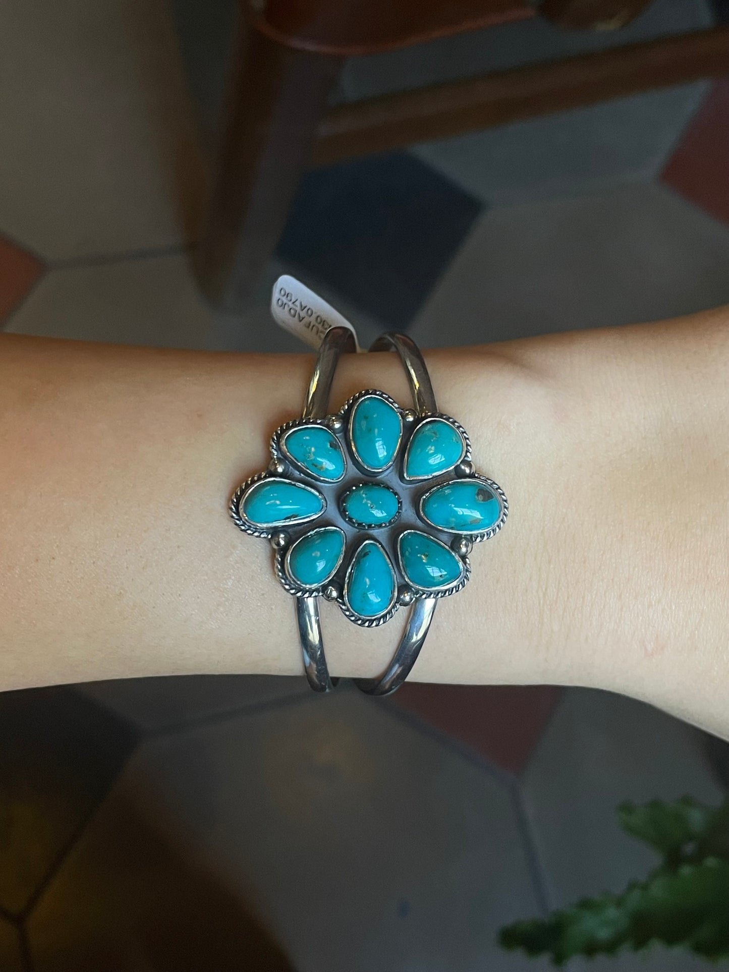 Kingman Turquoise Adjustable Cuff | Sterling Silver | A790