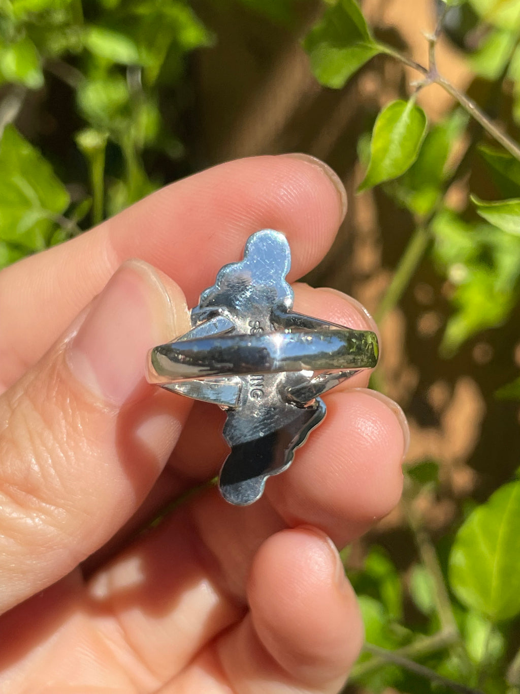 Turquoise Rope Floral Design Ring | 925 Sterling Silver | Size 8.75 B283