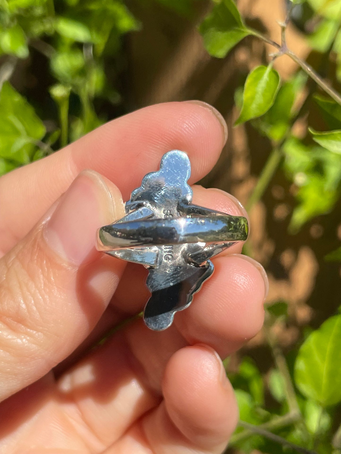 Turquoise Rope Floral Design Ring | 925 Sterling Silver | Size 8.75 B283