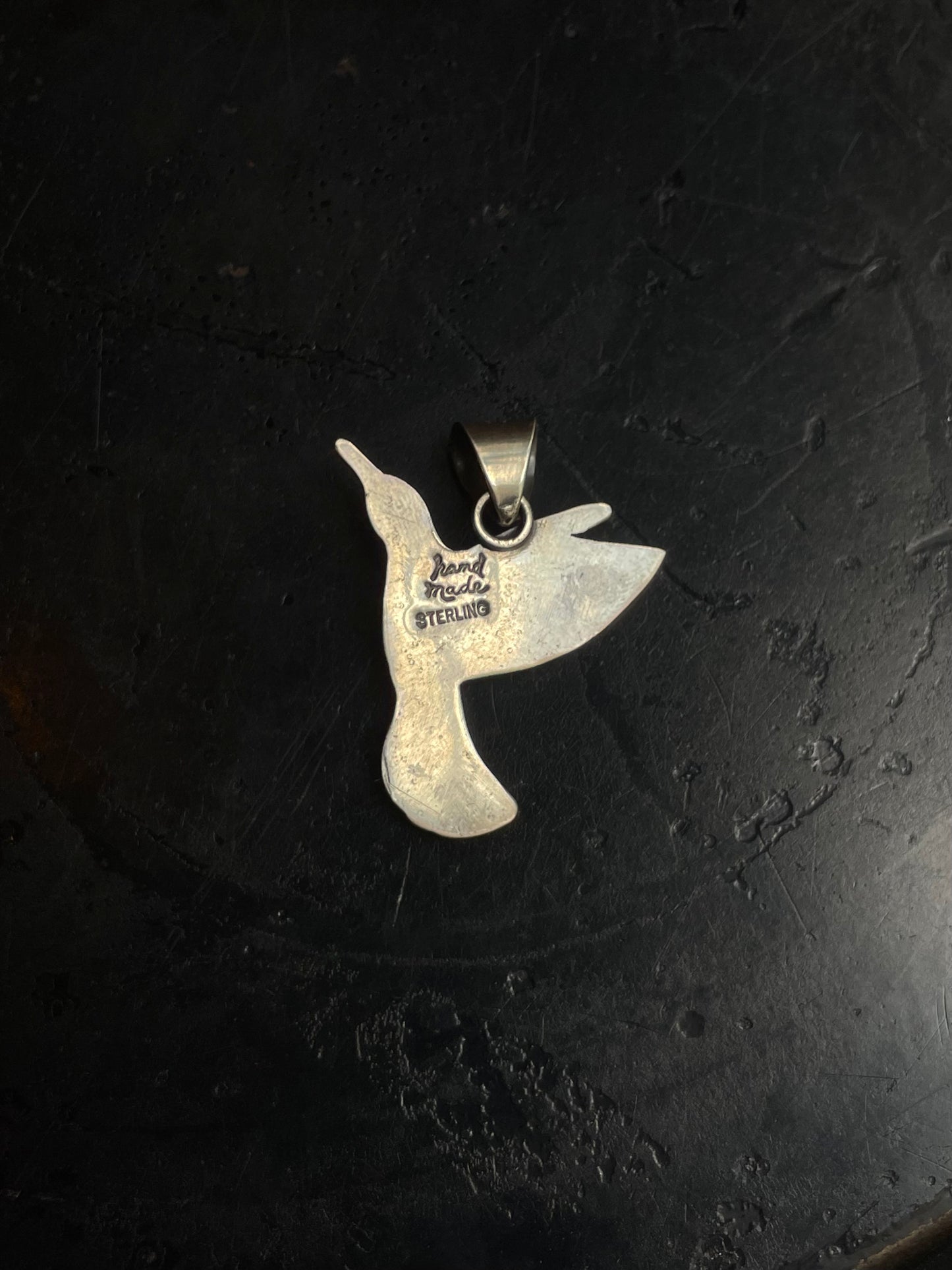 Pink Conch Hummingbird Pendant | 925 Sterling Silver E272