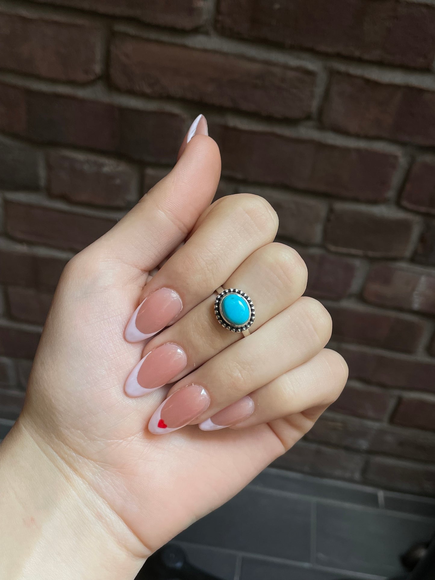 Kingman Turquoise Ring Size 7.5 | 925 Sterling Silver E740