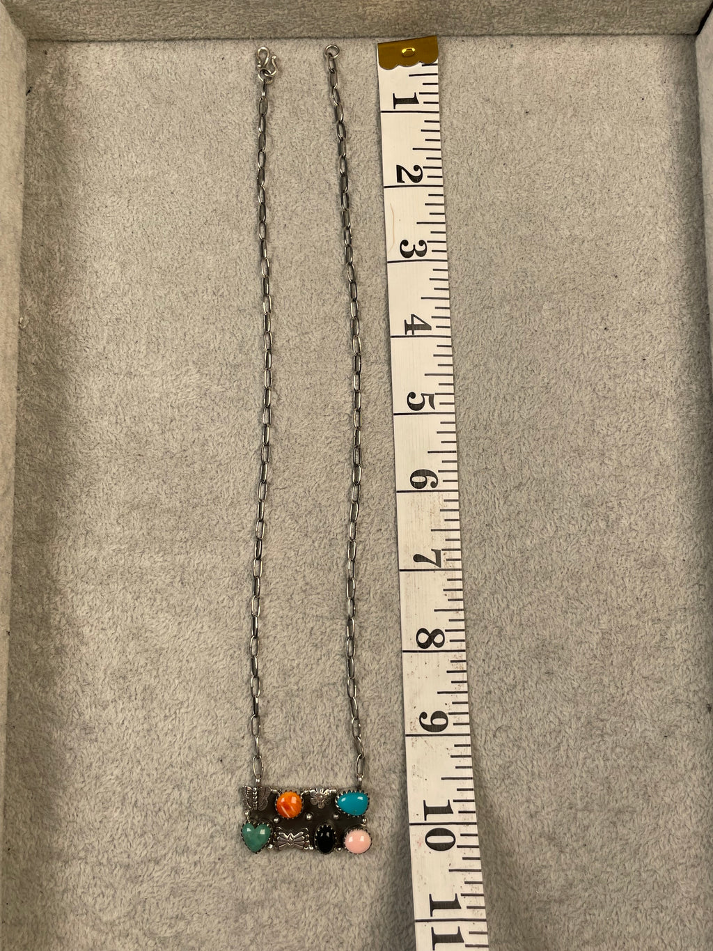 Multi Stone Butterfly Necklace | 925 Sterling Silver D134