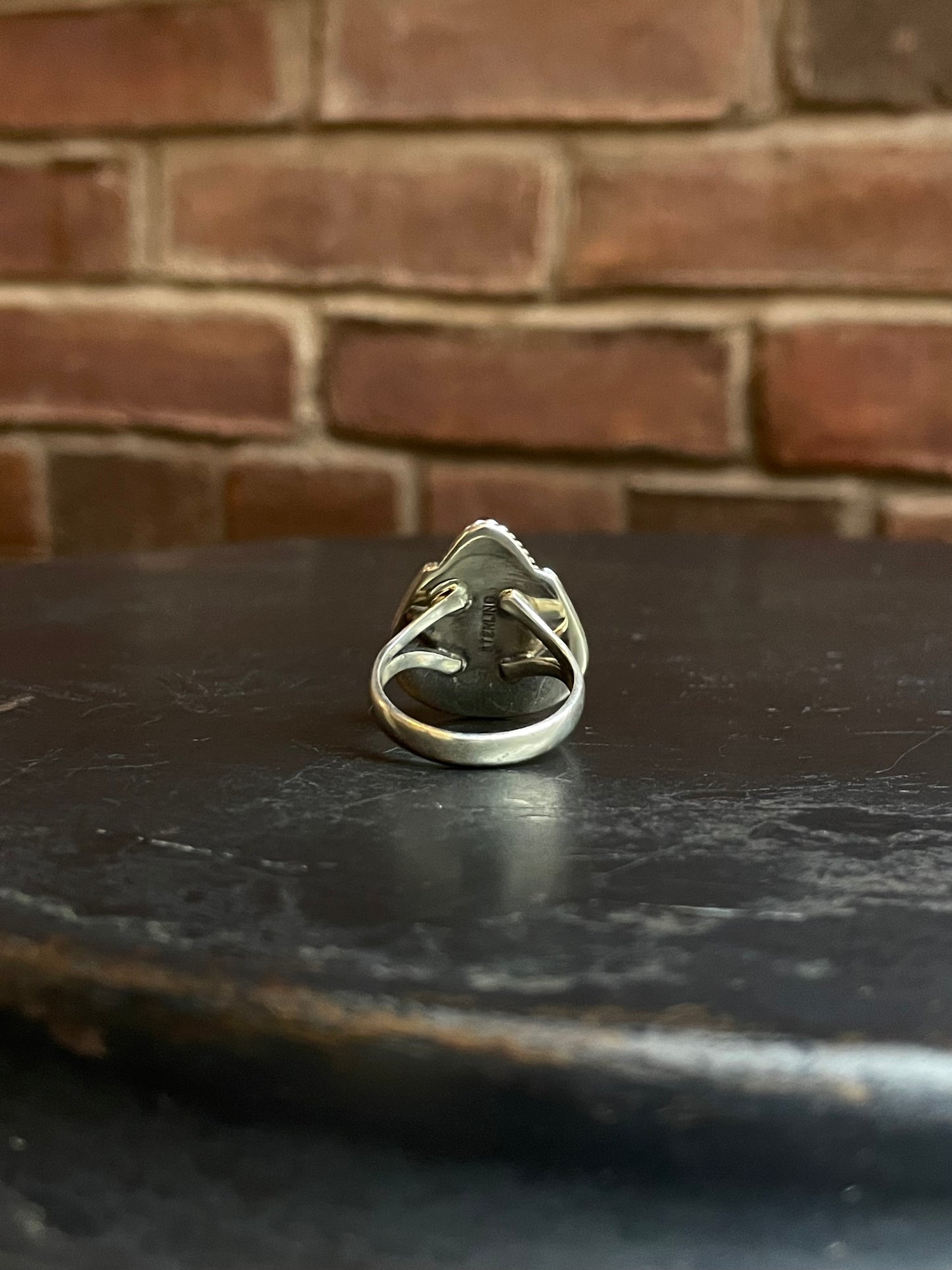 Turquoise Tear Drop Ring | 925 Sterling Silver Size 9 E458