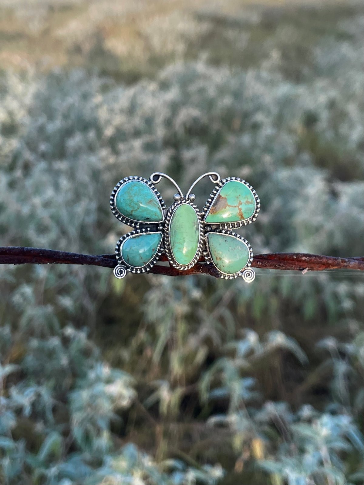 Turquoise Butterfly Ring Size 6.75 | 925 Sterling Silver G743