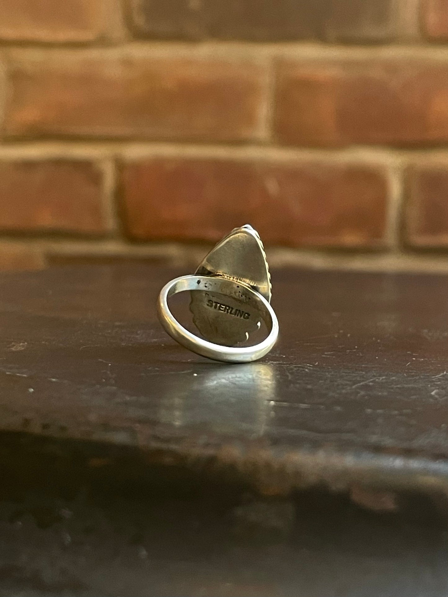 Turquoise Tear Drop Ring Size 6 | Sterling Silver E877