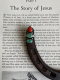 Spiny Oyster & Turquoise Three-Stone Ring | 925 Sterling Silver Size 6 G822