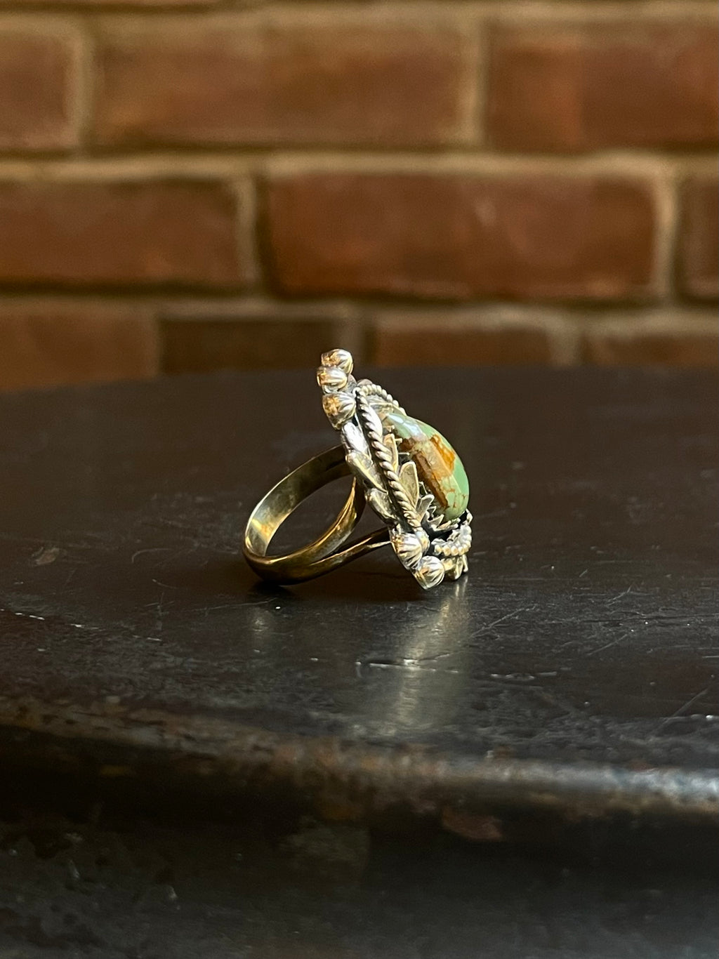 Turquoise Tear Drop Ring Size 6 | Sterling Silver E858