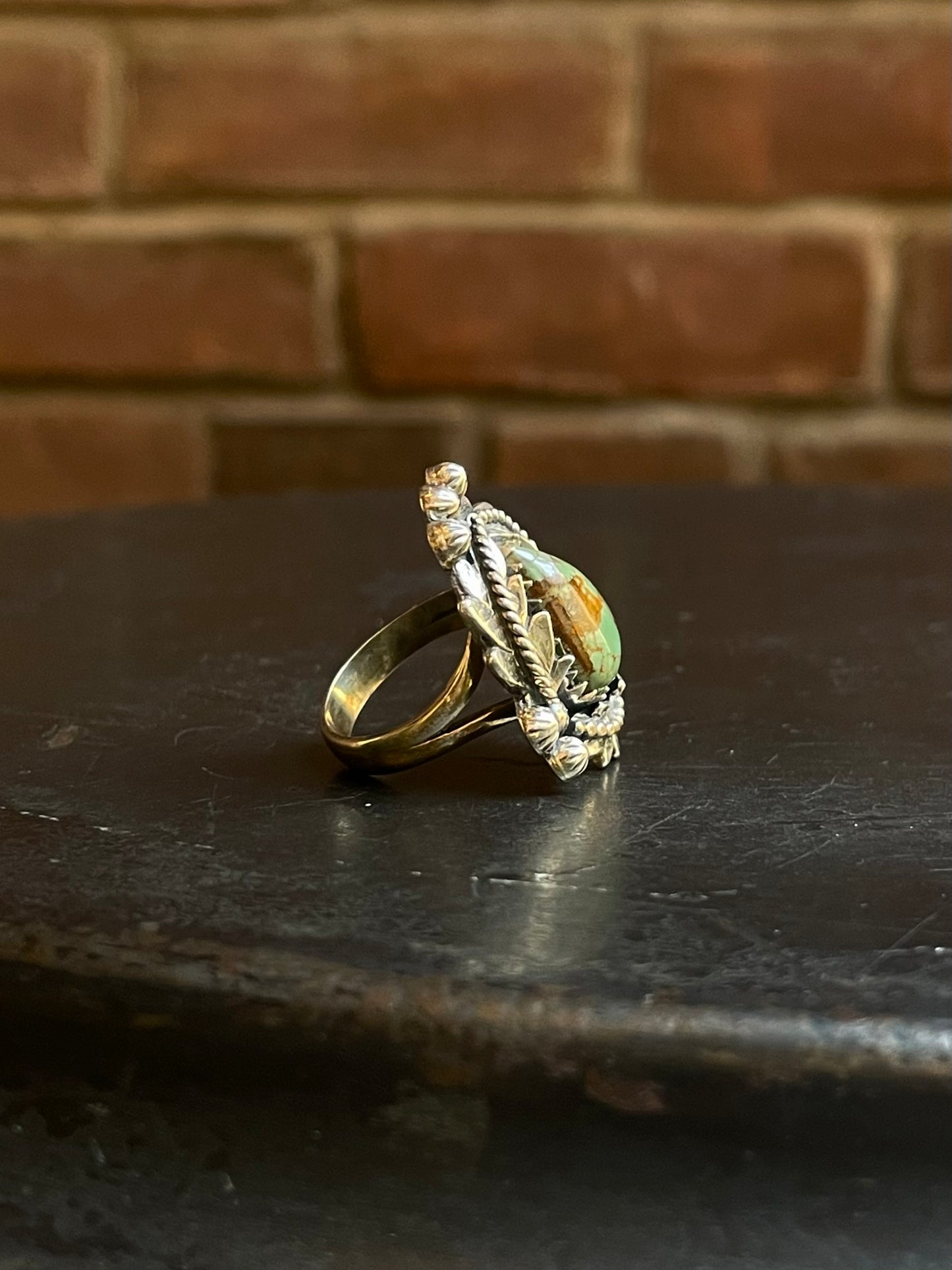 Turquoise Tear Drop Ring Size 6 | Sterling Silver E858