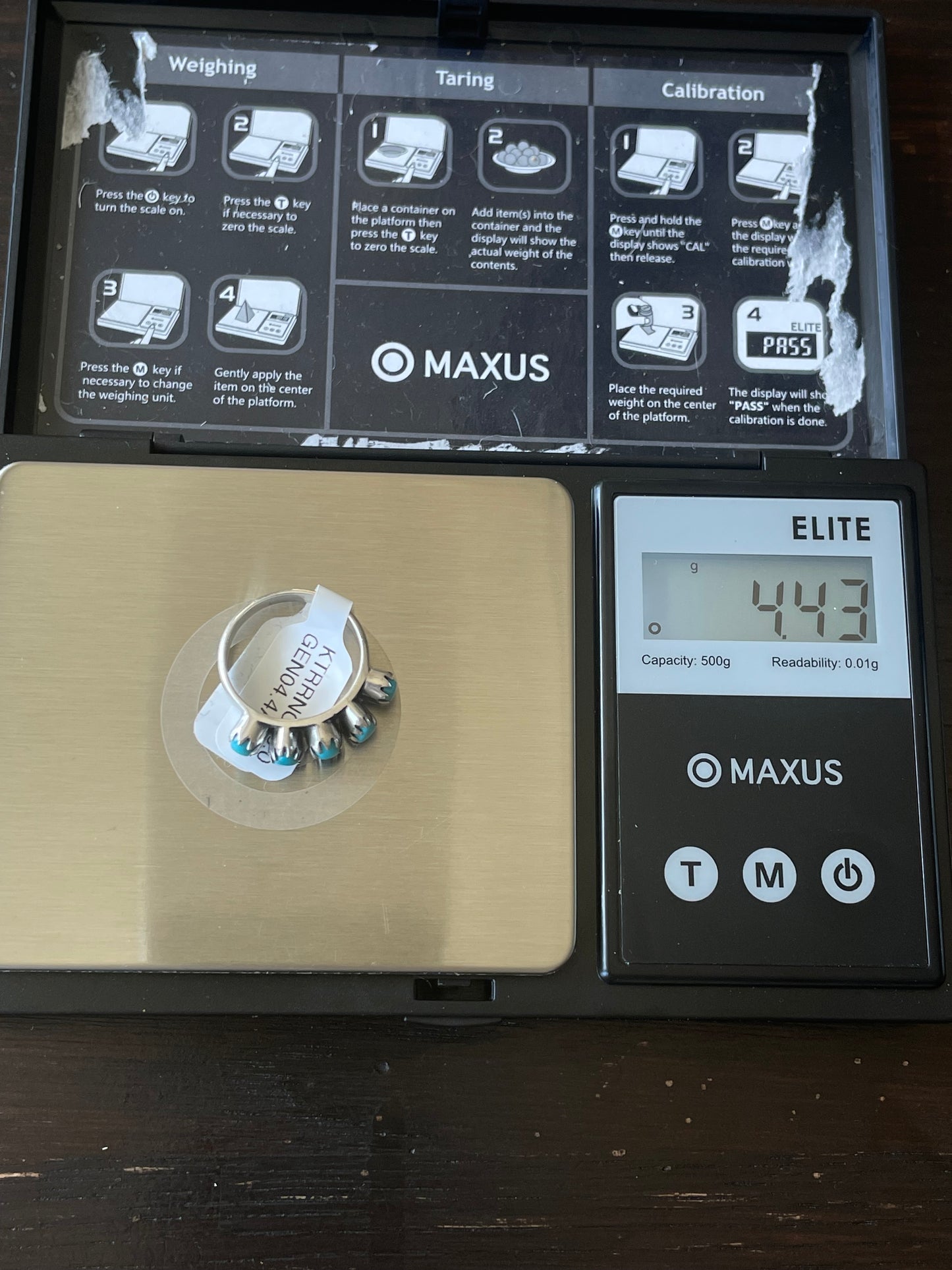 Kingman Turquoise Round Ring | Sterling Silver | Size 6 | A315