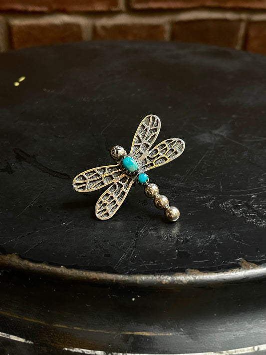 Turquoise Dragonfly Ring Size 6 | 925 Sterling Silver C927