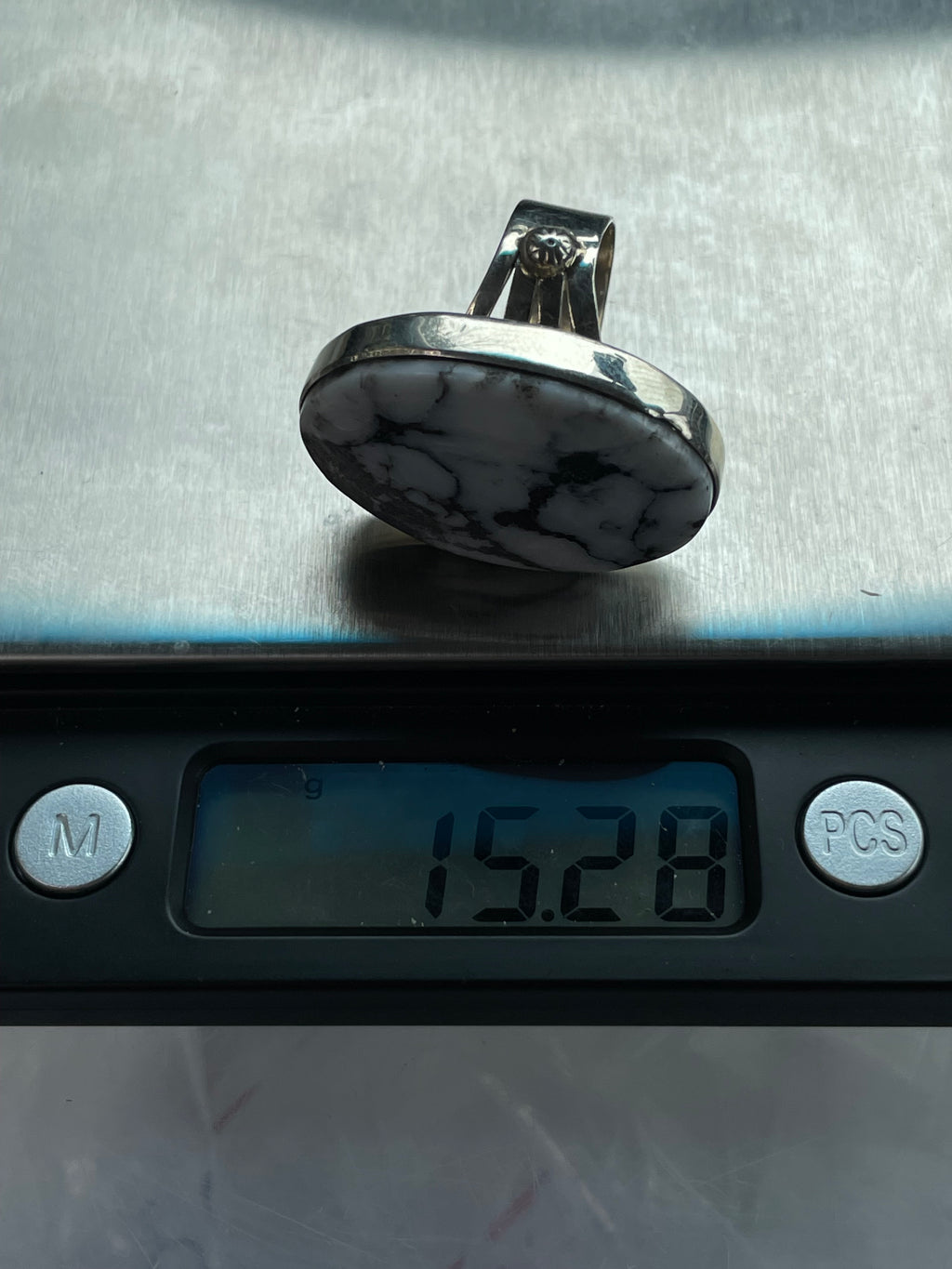 White Buffalo Ring | Sterling Silver | Size 7 B762
