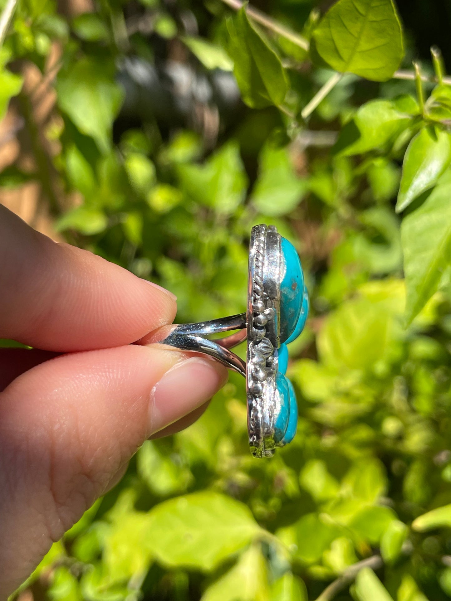 Turquoise Butterfly Ring | 925 Sterling Silver | Size 6.75 B310