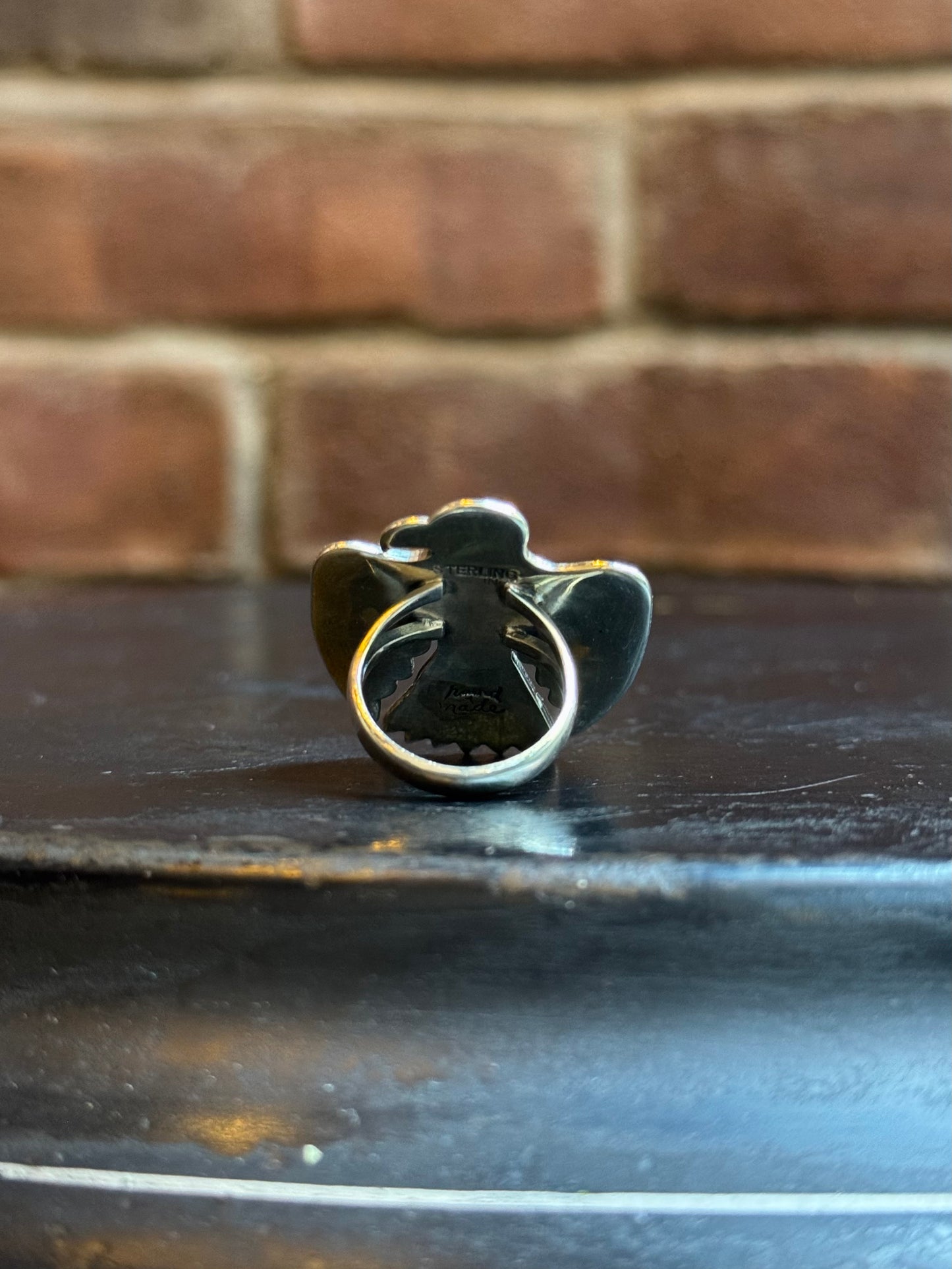 Coral Thunderbird Ring Size 6.5 | 925 Sterling Silver C411