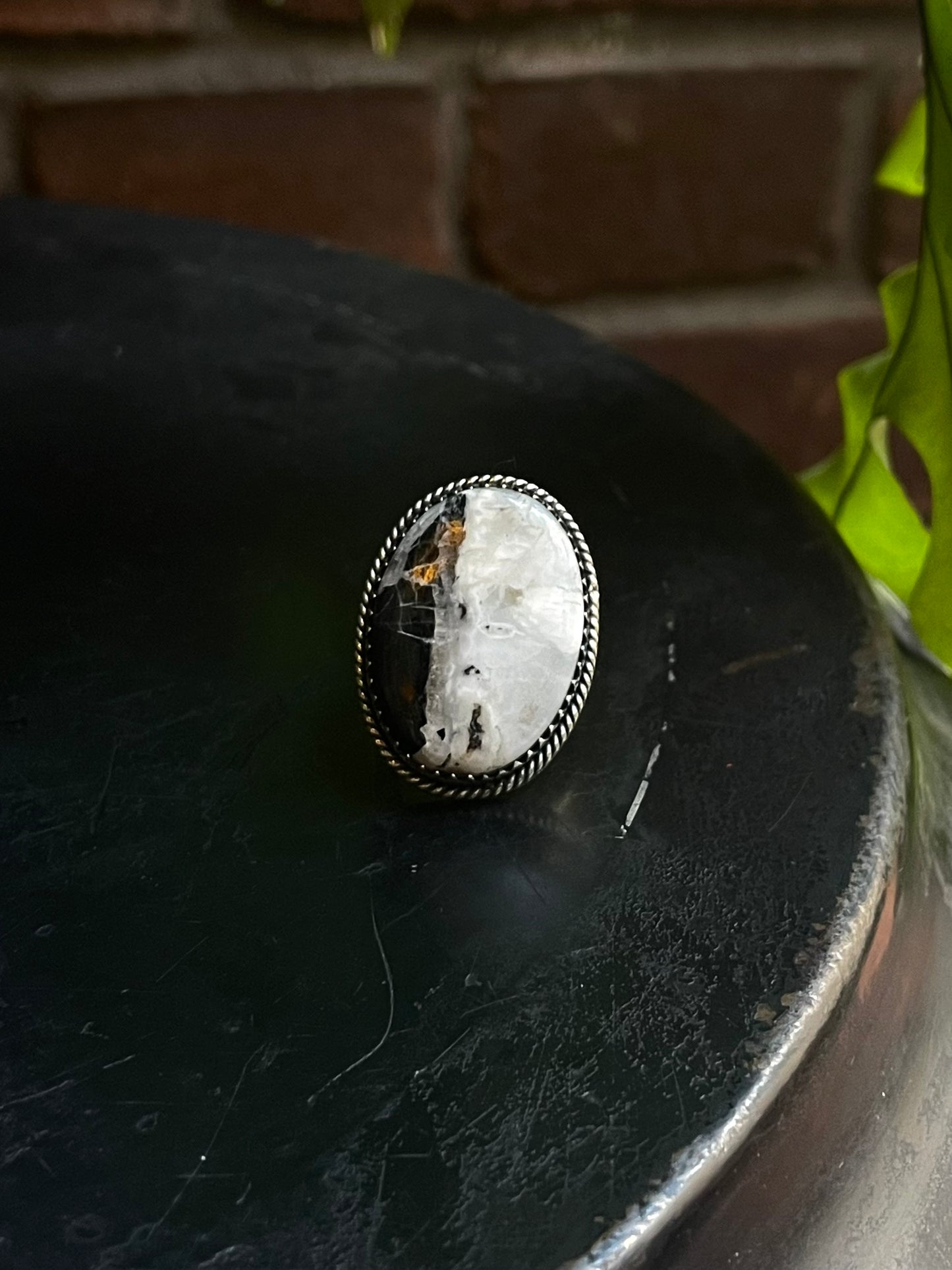 White Buffalo Ring | Sterling Silver 925 | Size 7 C732