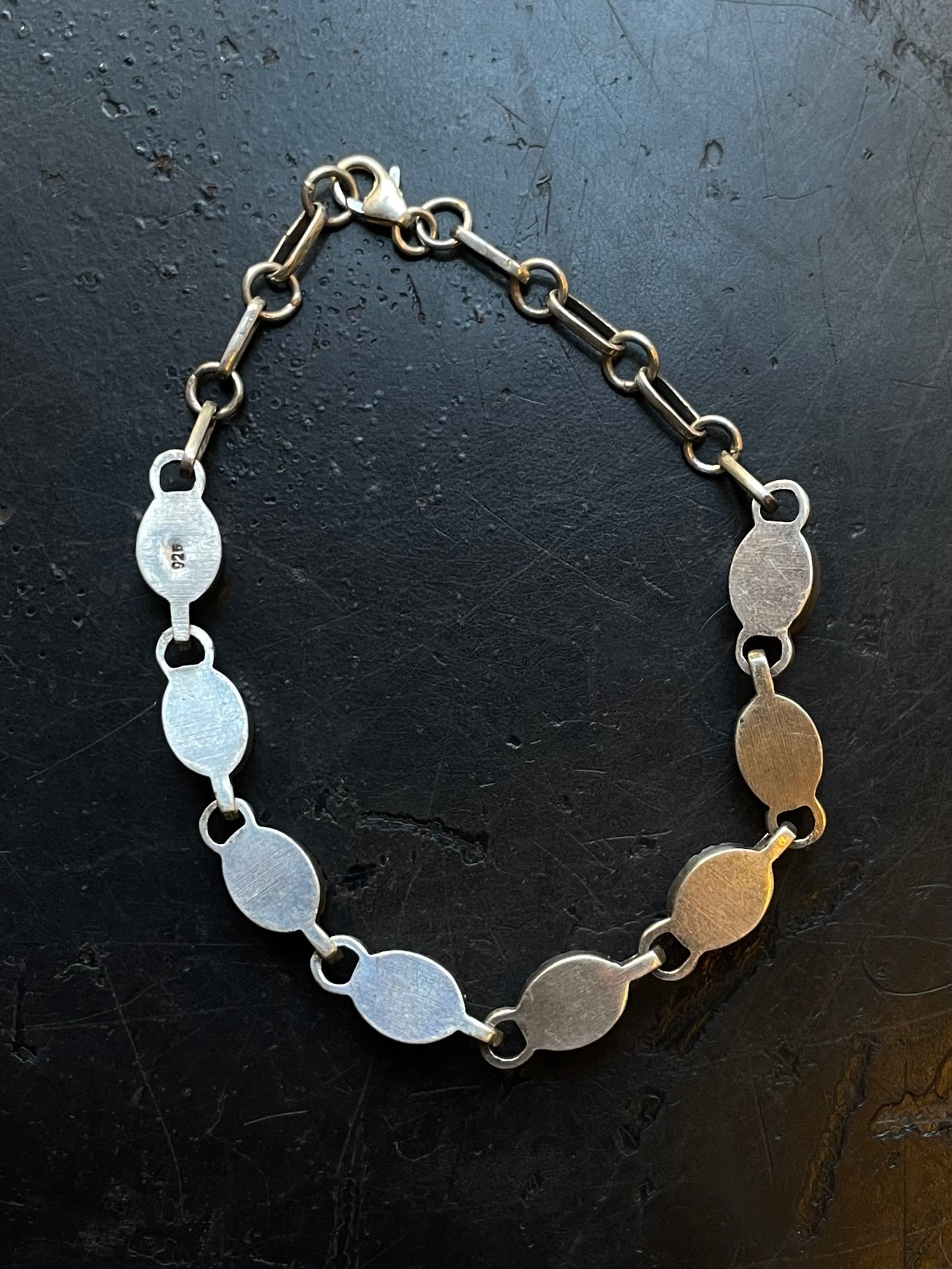 Pink Conch Link Bracelet | Sterling Silver E836