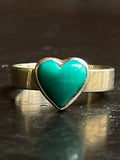 Turquoise Heart Ring Size 6 | 925 Sterling Silver G290