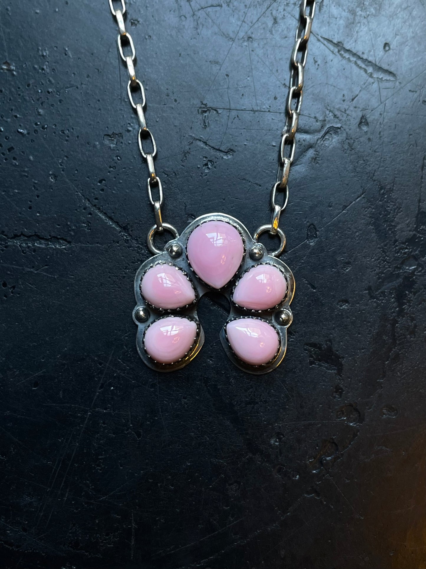 Pink Conch Naja Necklace | 925 Sterling Silver E343