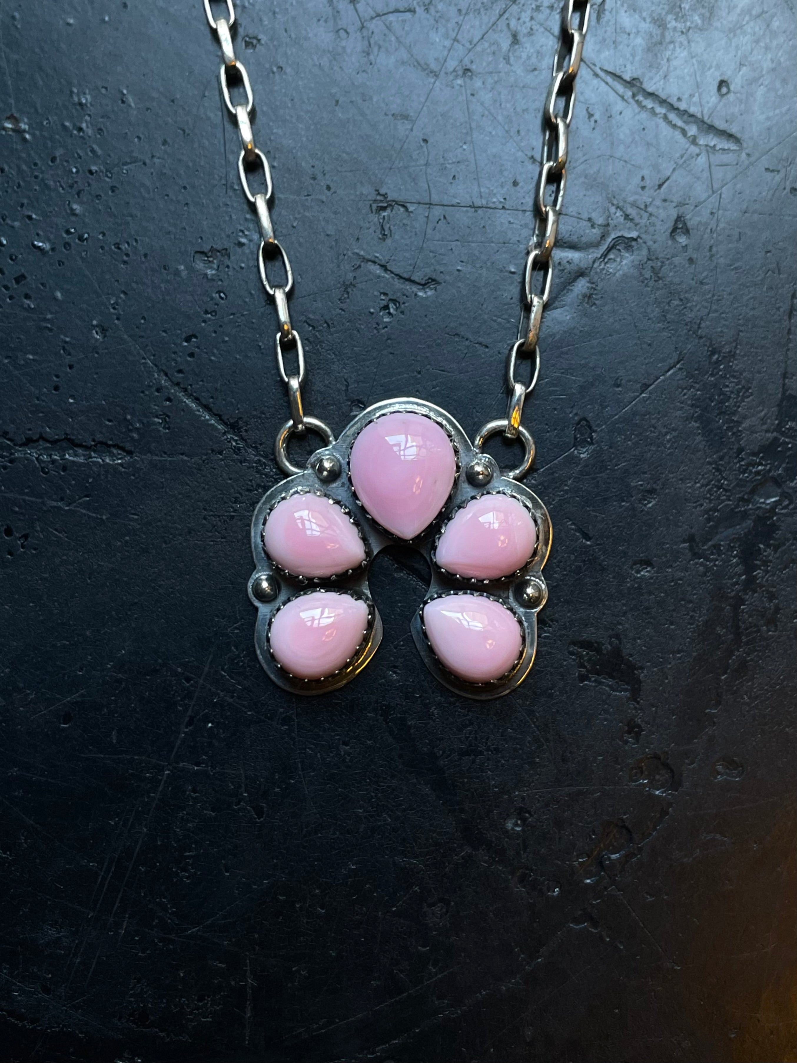 Pink Conch Naja Necklace | 925 Sterling Silver E343