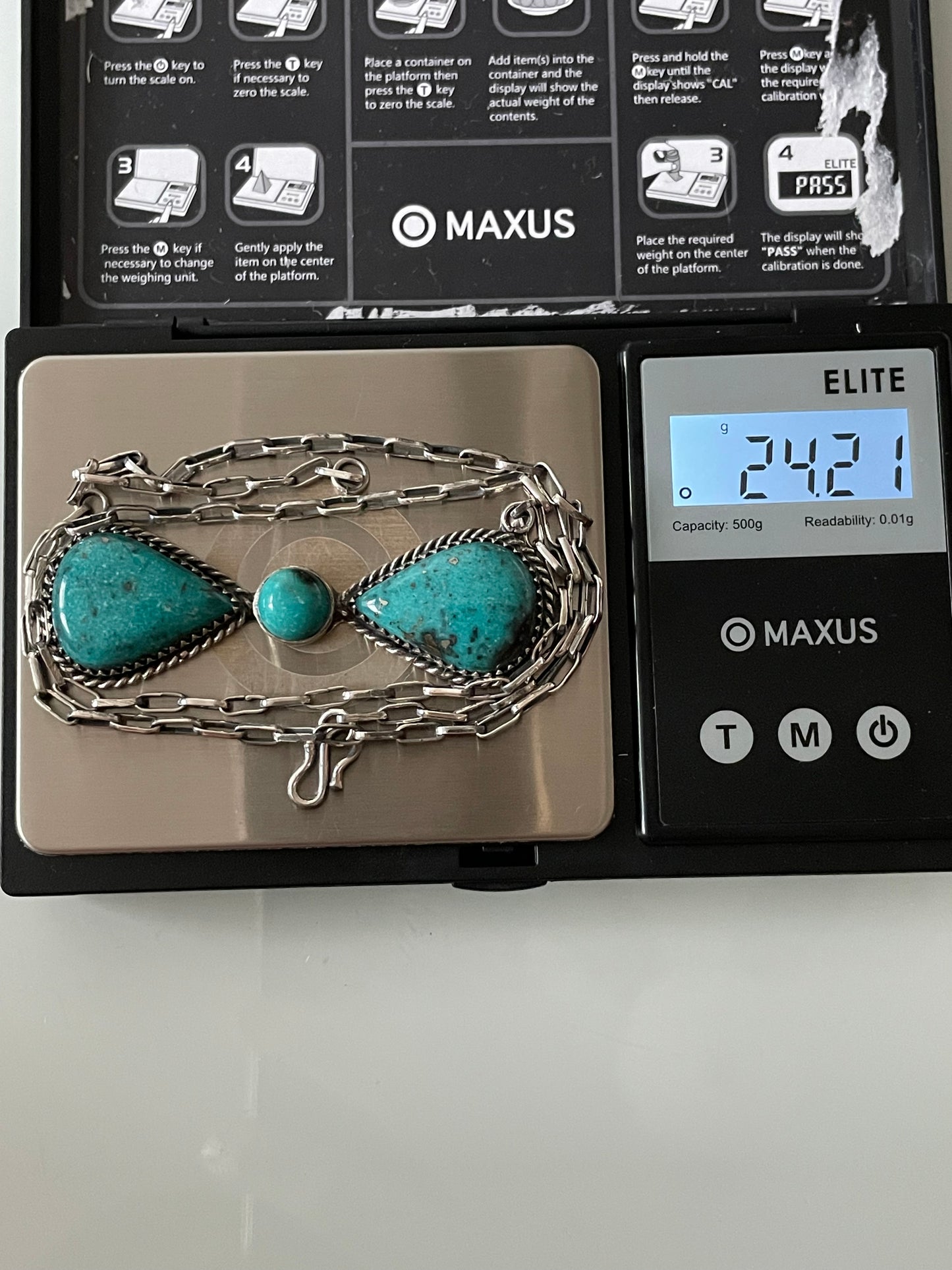 Kingman Turquoise Bar Necklace | Bow Style Center | 925 Silver E624