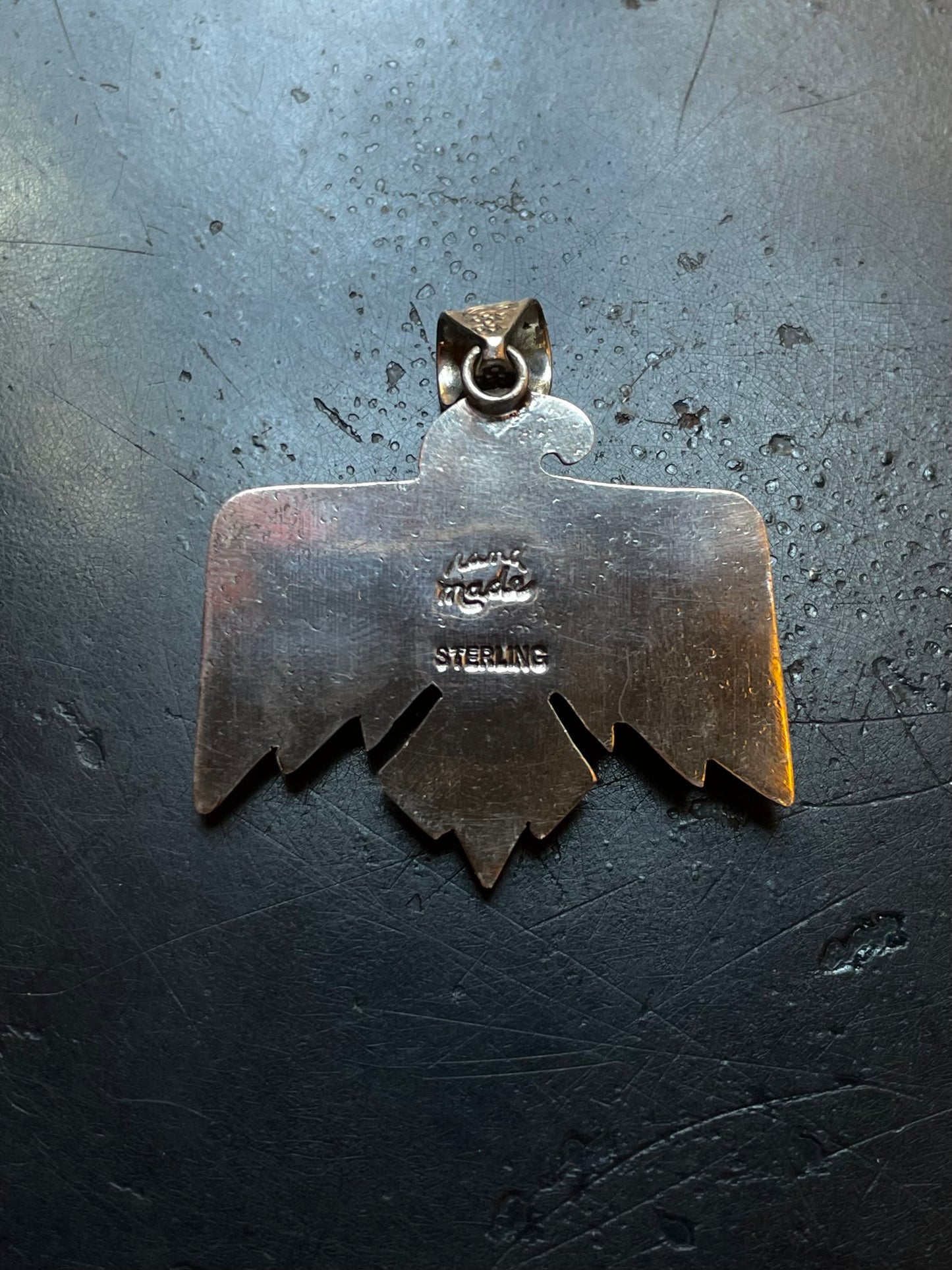 Pink Conch Thunderbird Pendant | Sterling Silver G449