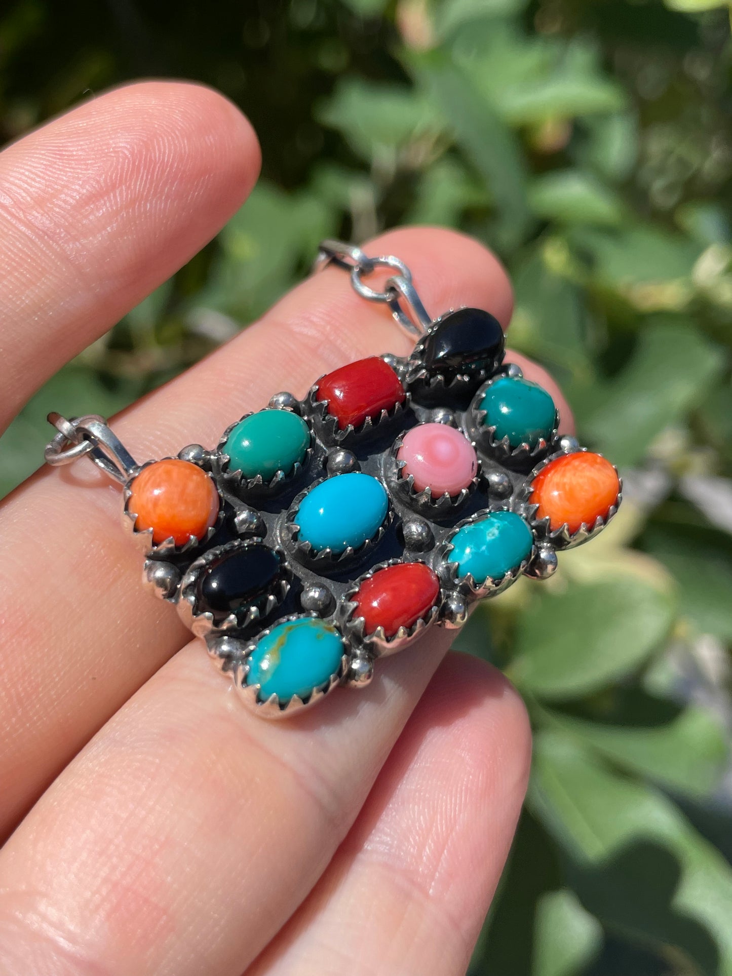 Multi Stone Necklace | 925 Sterling Silver D131