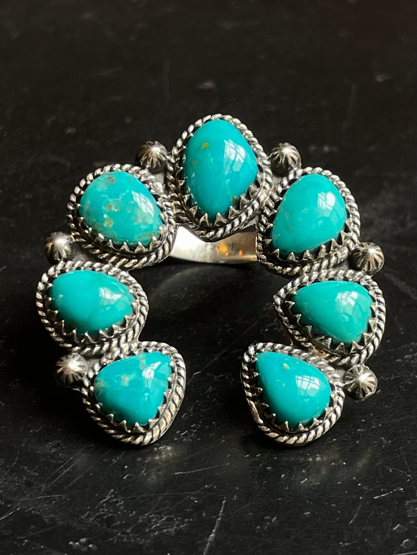 Kingman Turquoise Naja Ring Size 7 | 925 Sterling Silver G473
