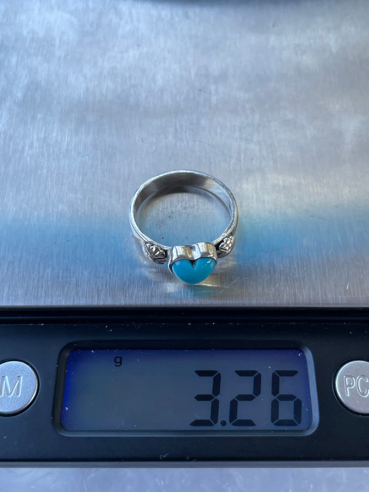 Turquoise Heart Ring Size 6.75 | 925 Sterling Silver B922
